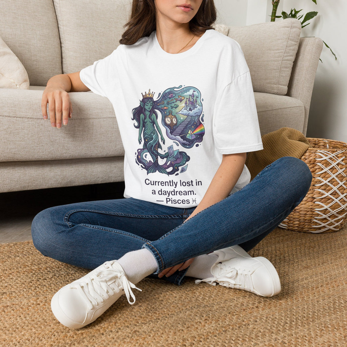 Pisces Daydream T-Shirt — 'Currently Lost in a Daydream' Zodiac Graphic Tee