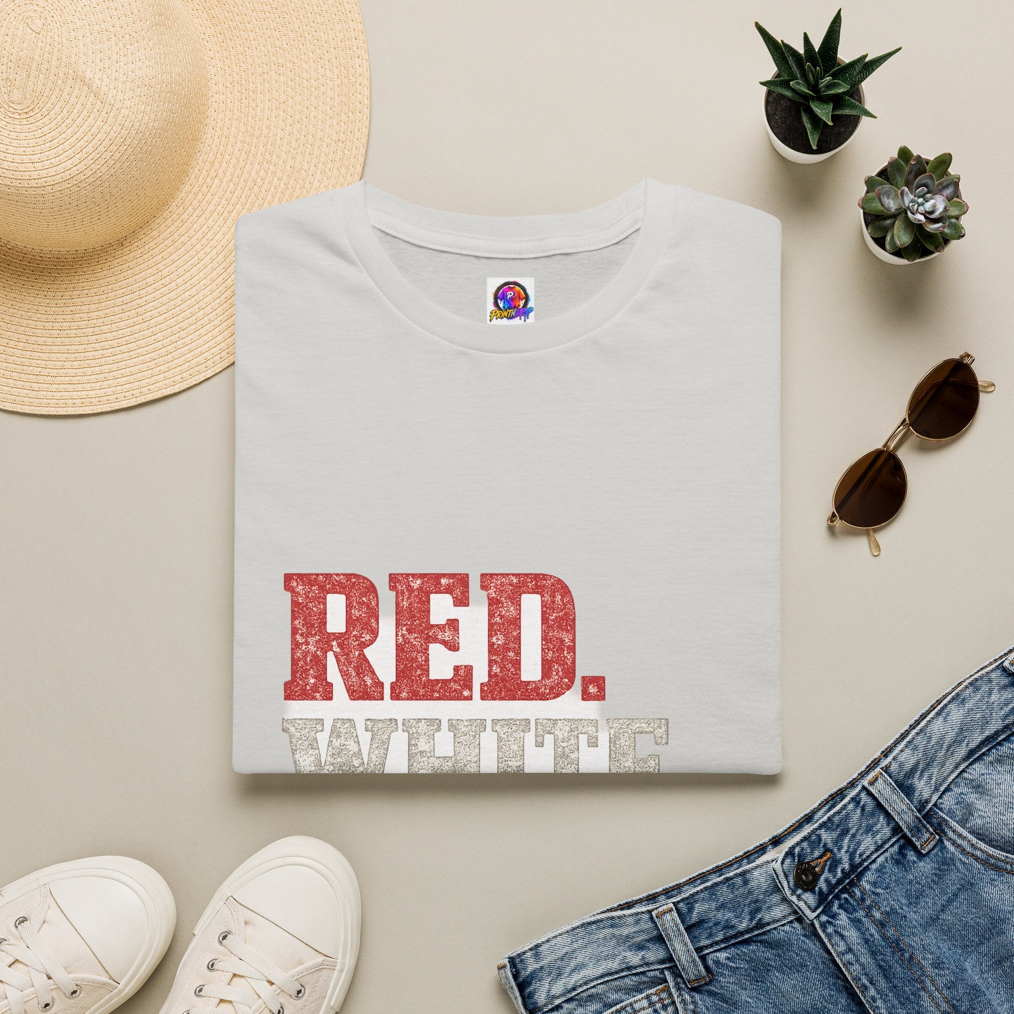 USA Patriotic 'Red. White. Go.' T-Shirt — 4th of July Independence Day Tee