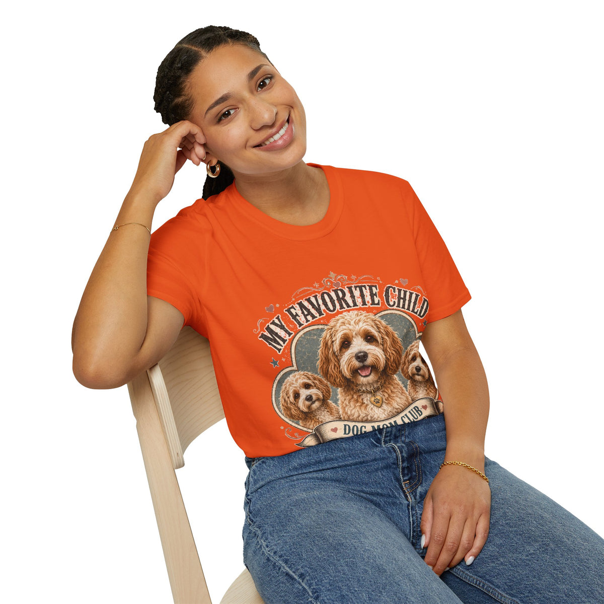 Dog Mom T-Shirt — "My Favorite Child" Cavalier Love Graphic Tee