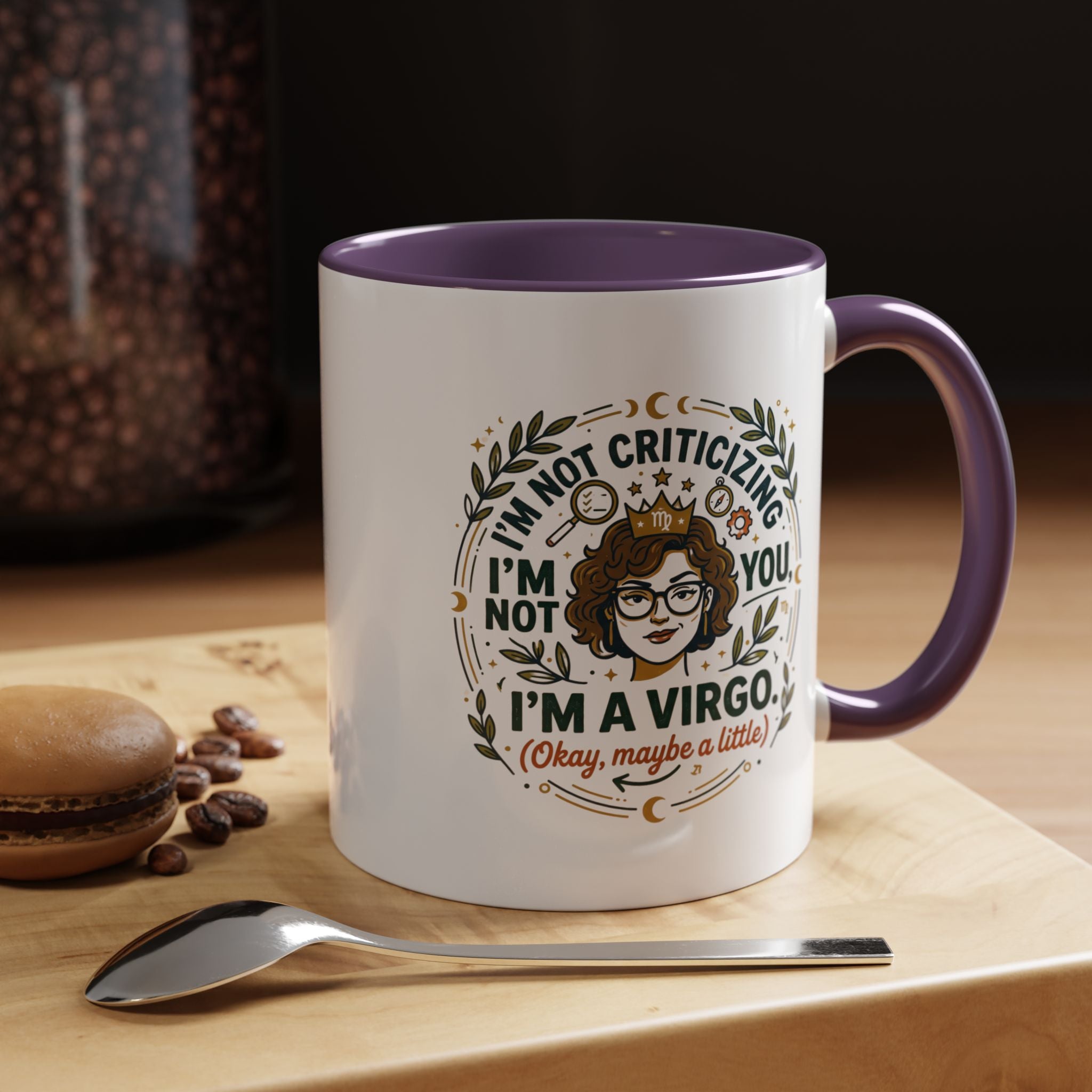 Virgo Coffee Mug - "I'm Not Criticizing, I'm a Virgo" Accent Ceramic Mug (11/15oz)