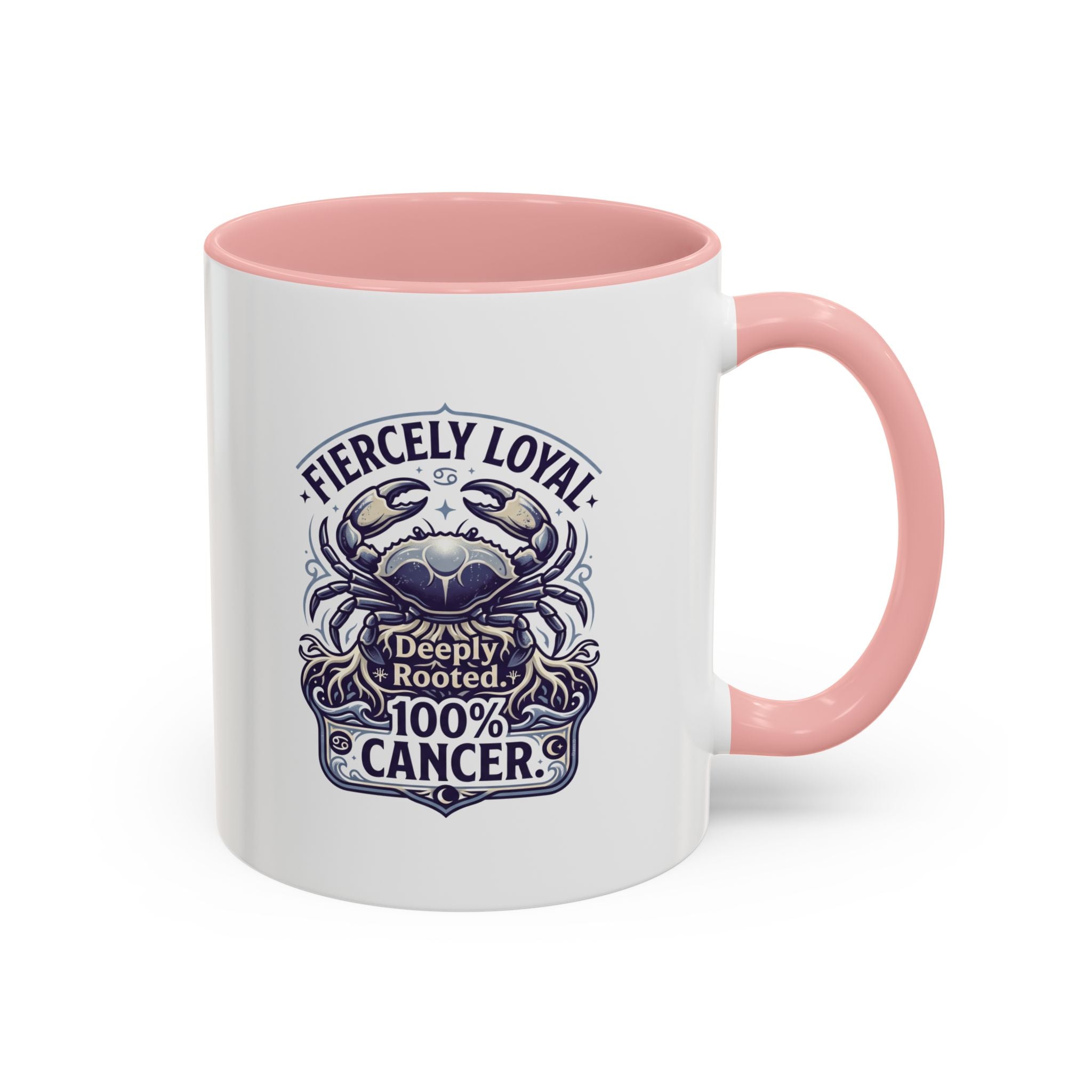 Cancer Zodiac Coffee Mug – "Fiercely Loyal, Deeply Rooted" Accent Mug