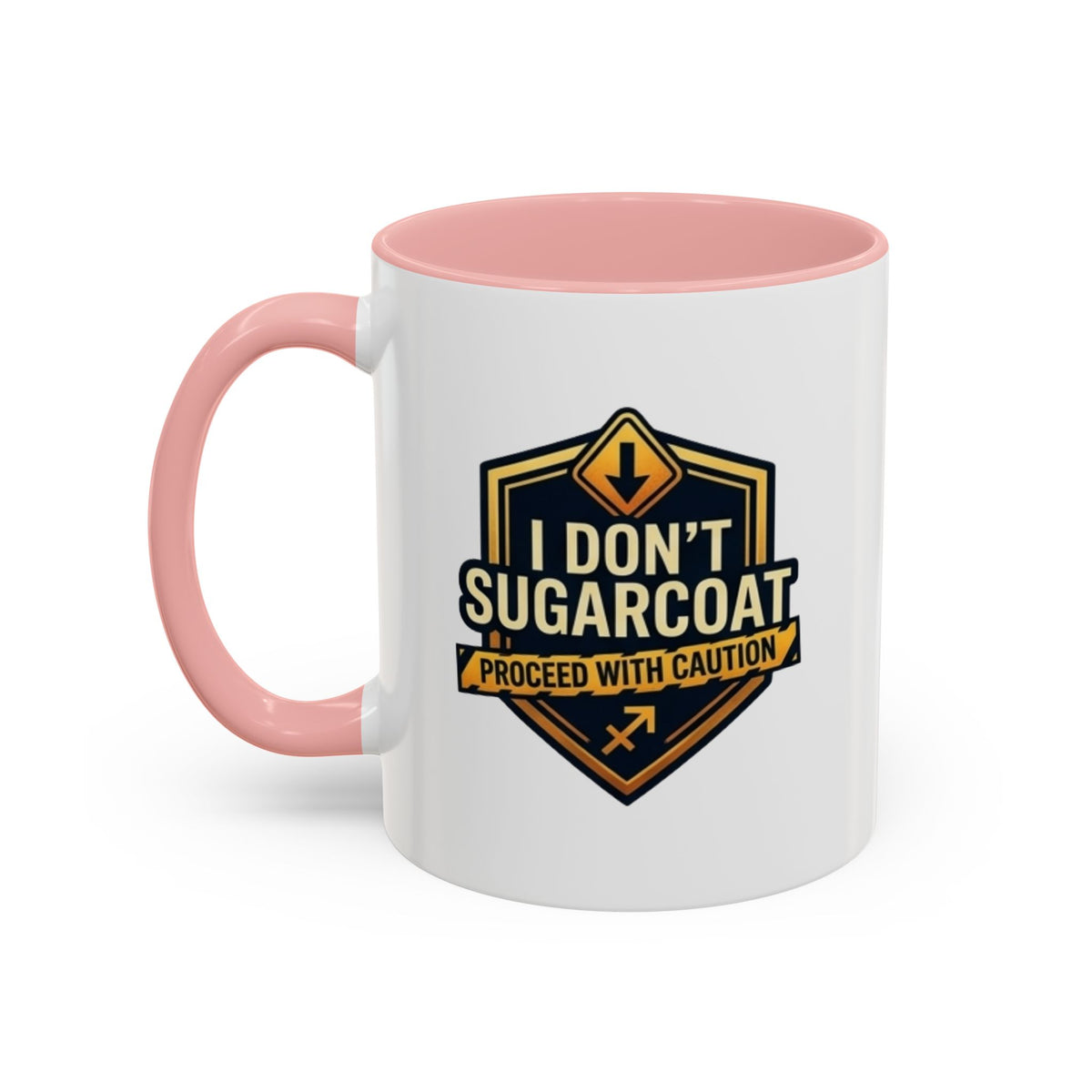 Sagittarius I Don't Sugarcoat Coffee Mug — Bold 'Proceed With Caution' Accent Mug