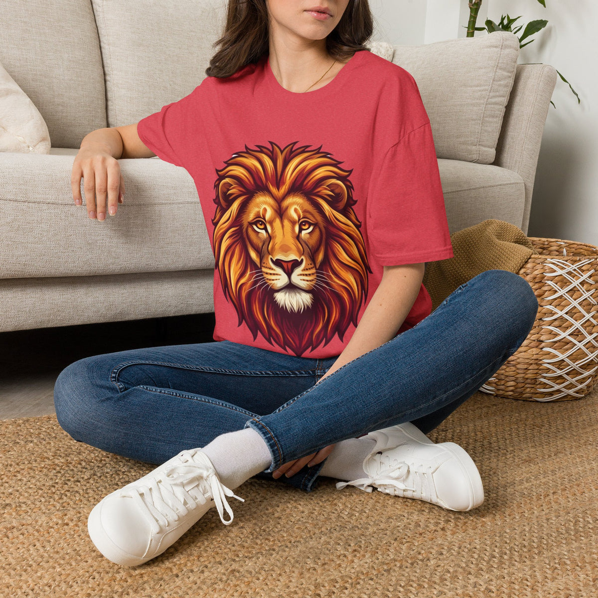 Leo Zodiac Lion Face T-Shirt — Majestic Lion Head Graphic Tee