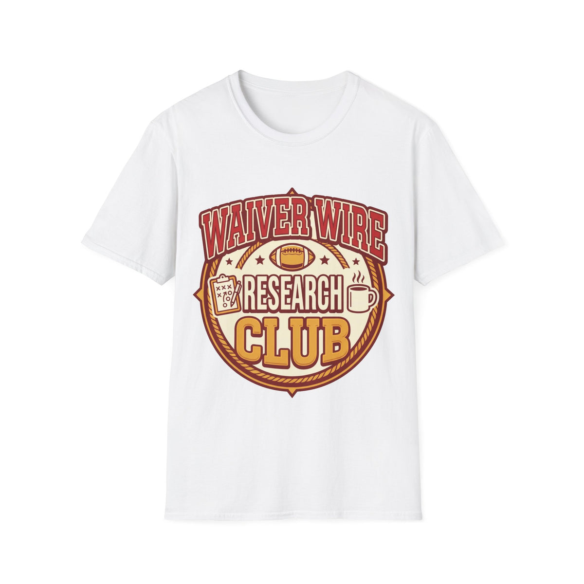 Waiver Wire Research Club Football T-Shirt — Fantasy Football Fan Tee - Trending Now - August 2026