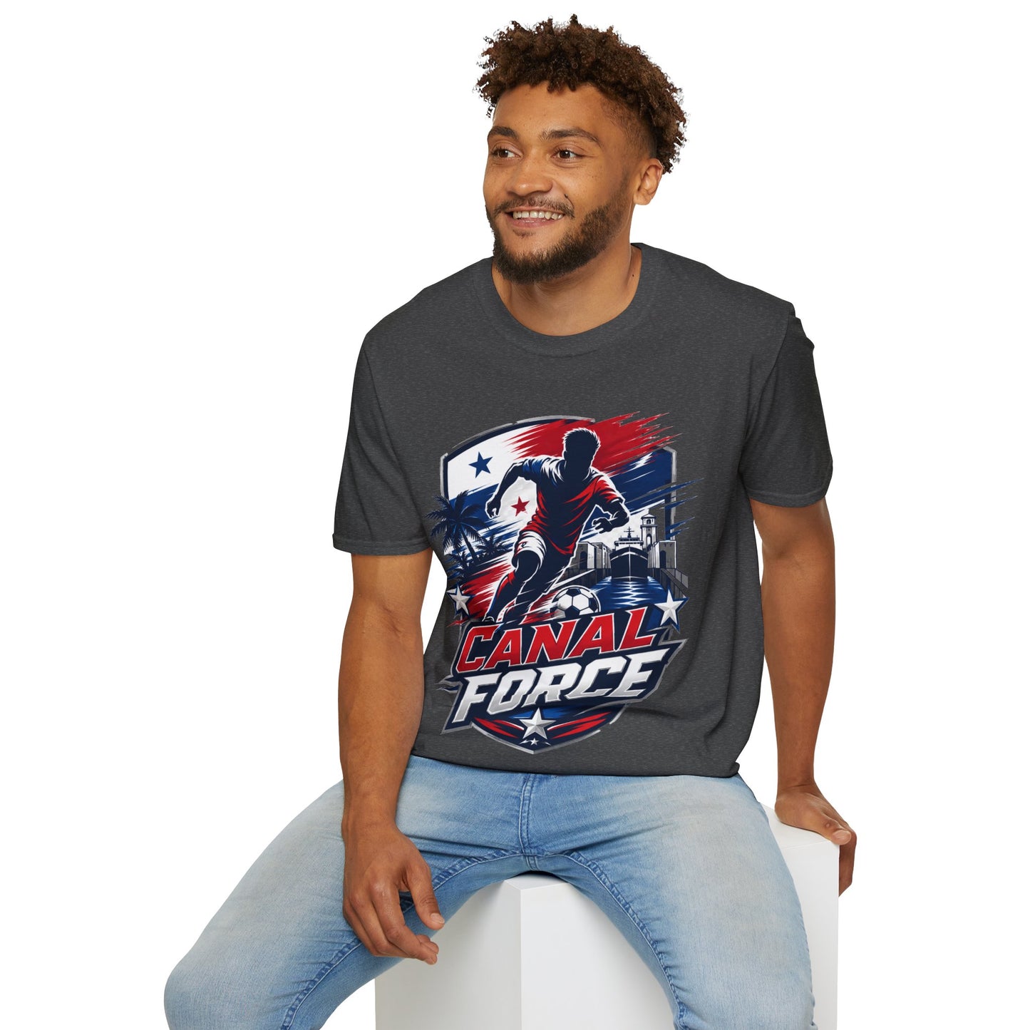 Canal Force Soccer T-Shirt - Patriotic Player Graphic Tee - Panama Shirt