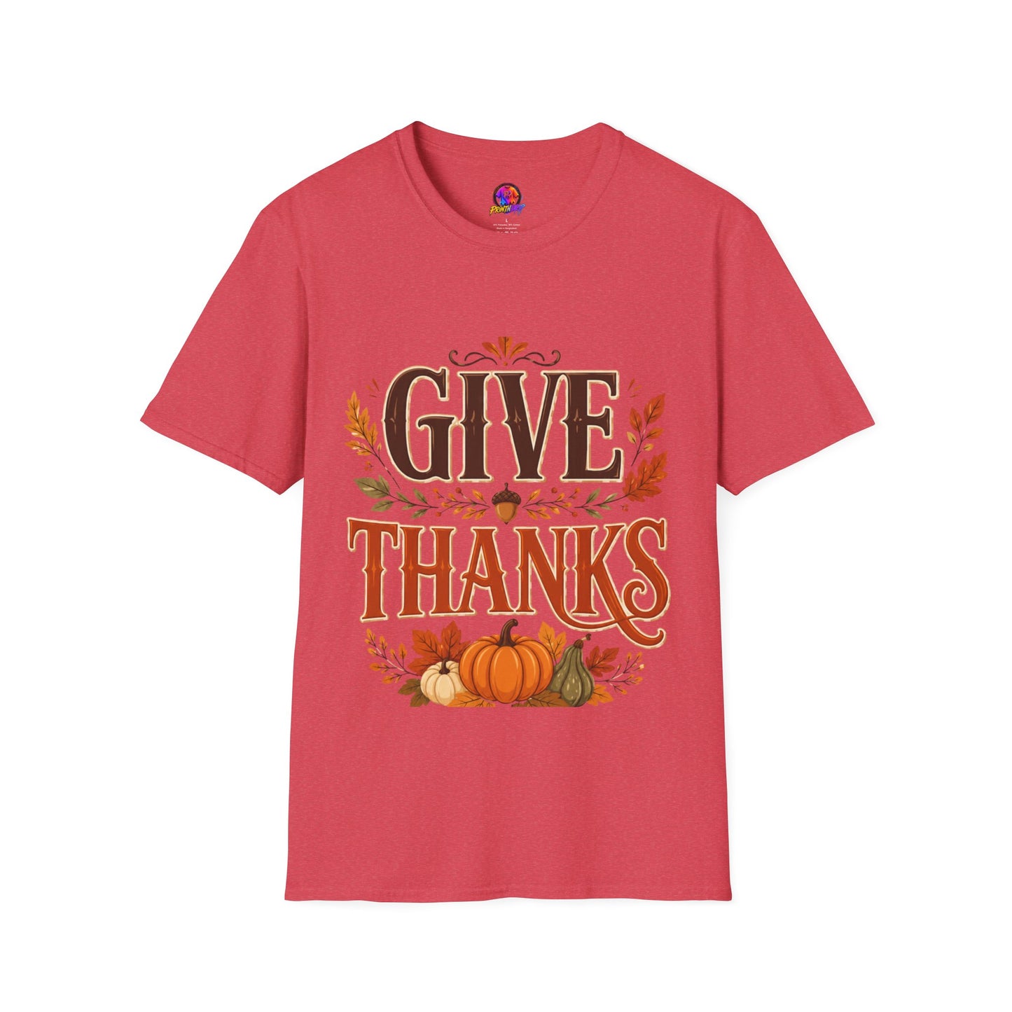 Give Thanks T-Shirt — Autumn Thanksgiving Graphic Tee