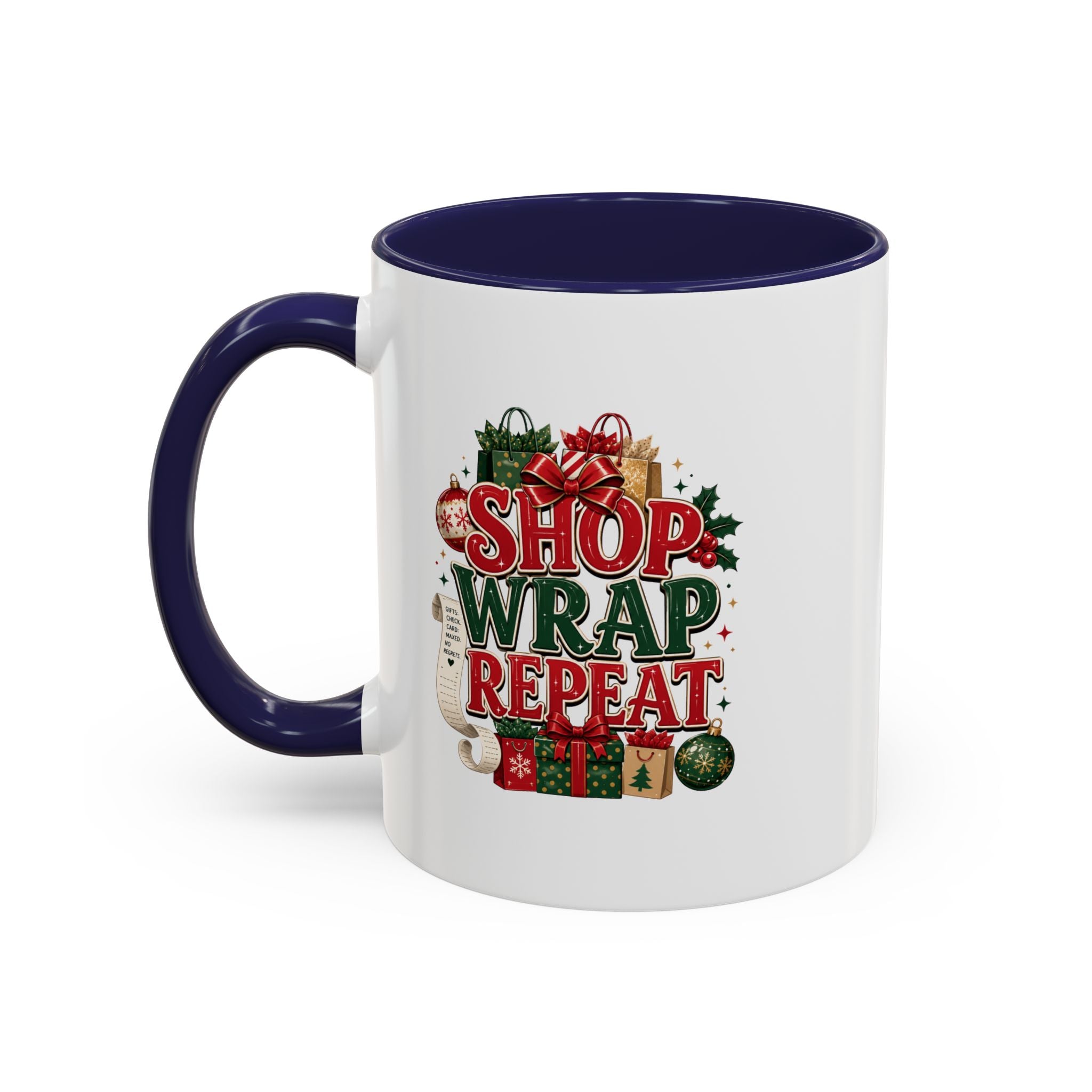 Shop Wrap Repeat Christmas Accent Coffee Mug