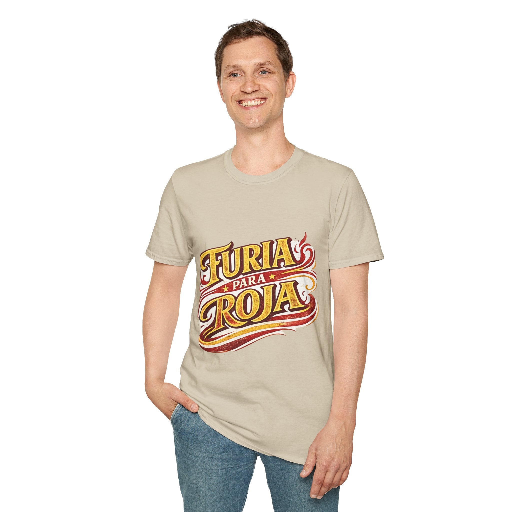 Spain Furia Para Roja T-Shirt — Vintage Flame Spanish Pride Soccer Tee