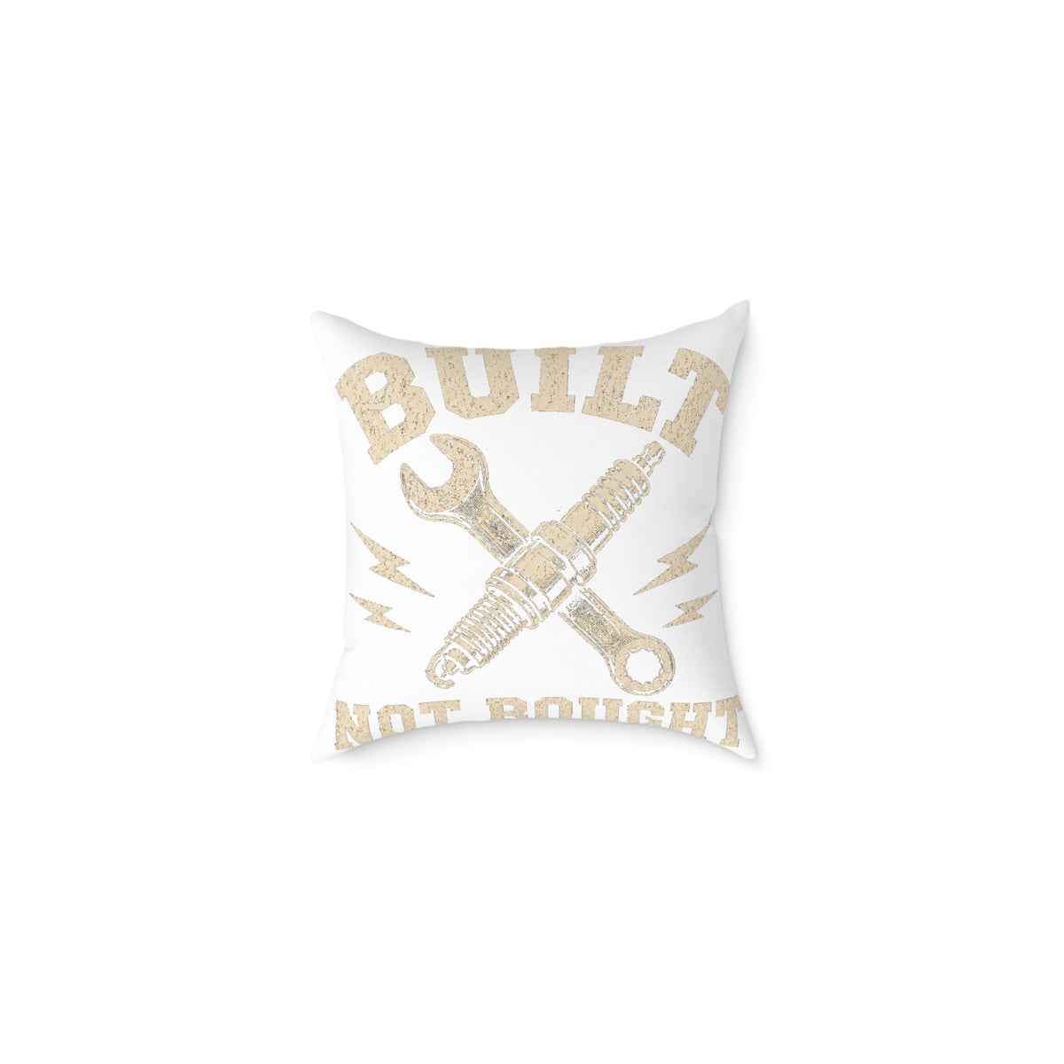 Built Not Bought Pillow Milo Bailey Dog Dad Mom— Automotive Mechanic Decorative Throw Pillow
