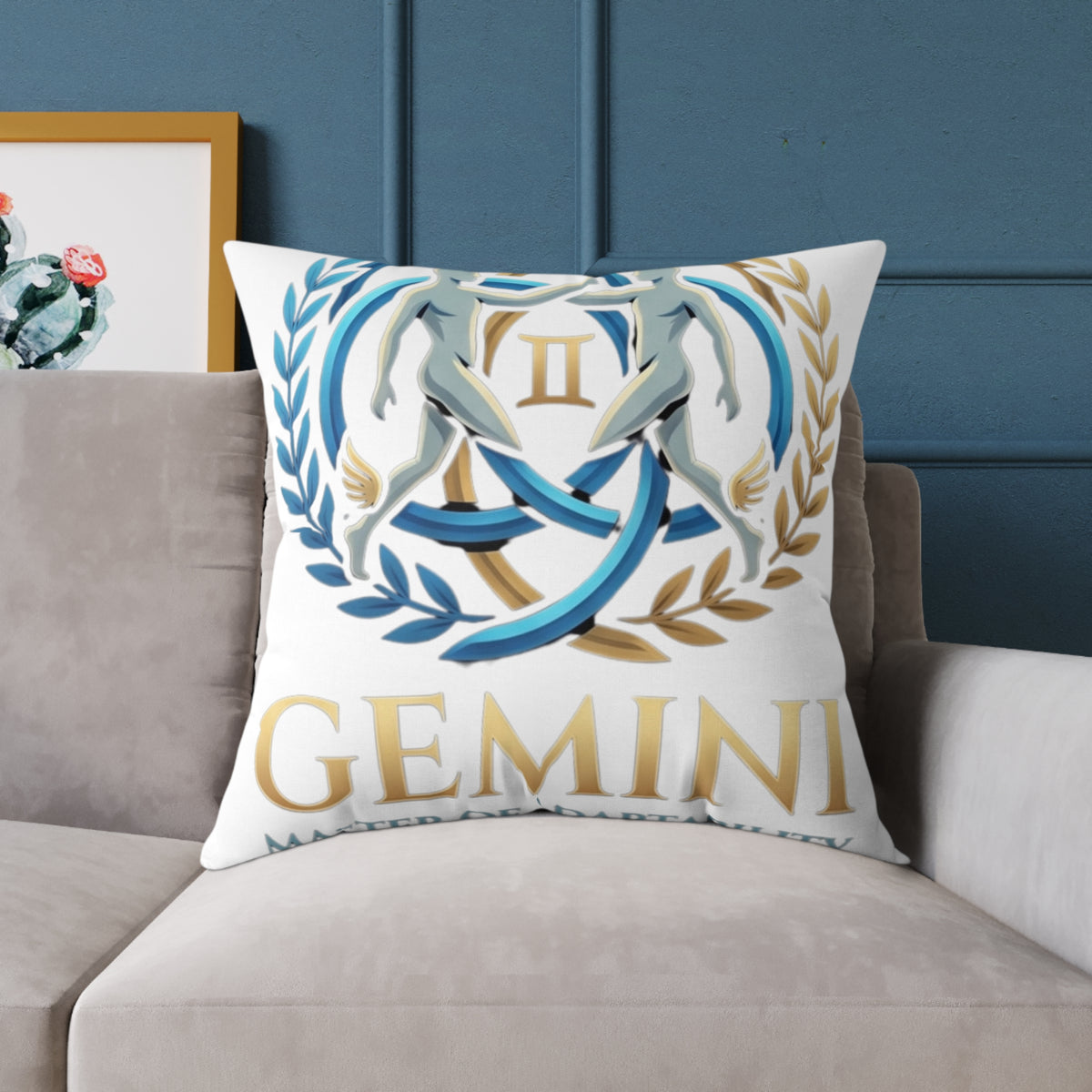 Gemini Zodiac Master Of Adaptability Square Poly Canvas Pillow