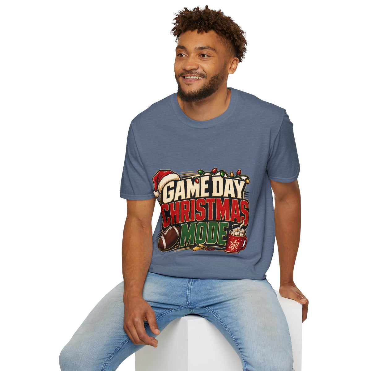 Game Day Christmas T-Shirt — Football Holiday Mode Tee
