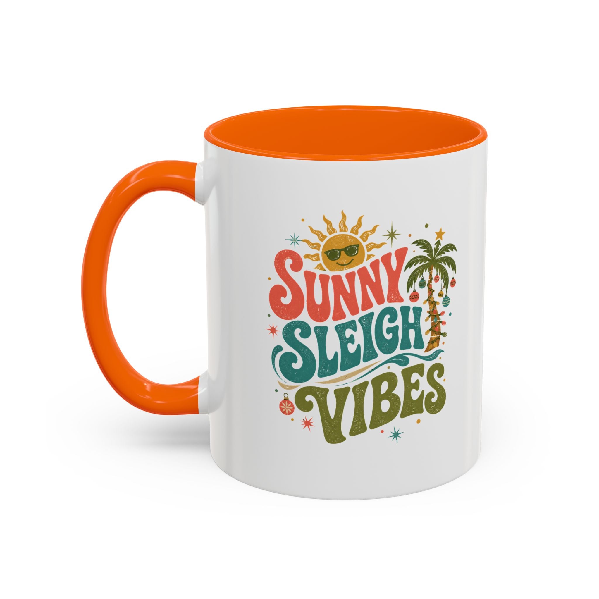Modern Day Christmas Sunny Sleigh Vibes Coffee Mug