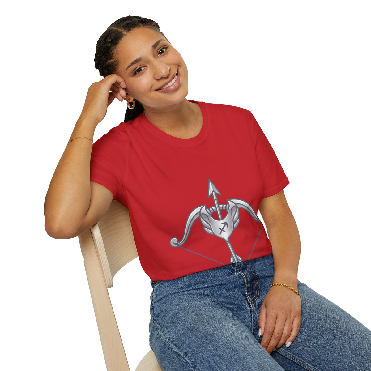 Arrow Heart T-Shirt — Minimal Cupid Bow & Arrow Design