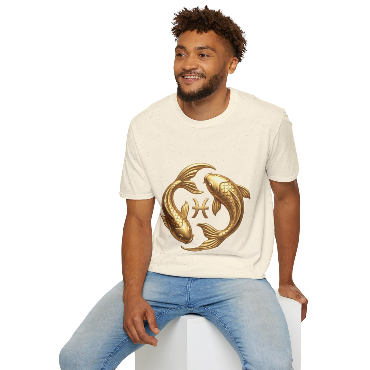 Pisces Gold Fish T-Shirt — Zodiac Symbol Astrology Tee