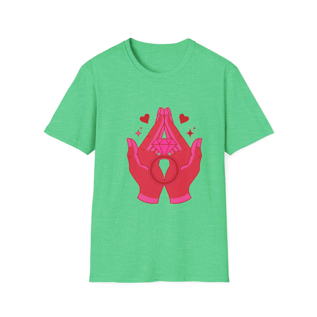 Manifested Hands Graphic T-Shirt — Pink Prayer Hands with Hearts - Trending Now - September 2026