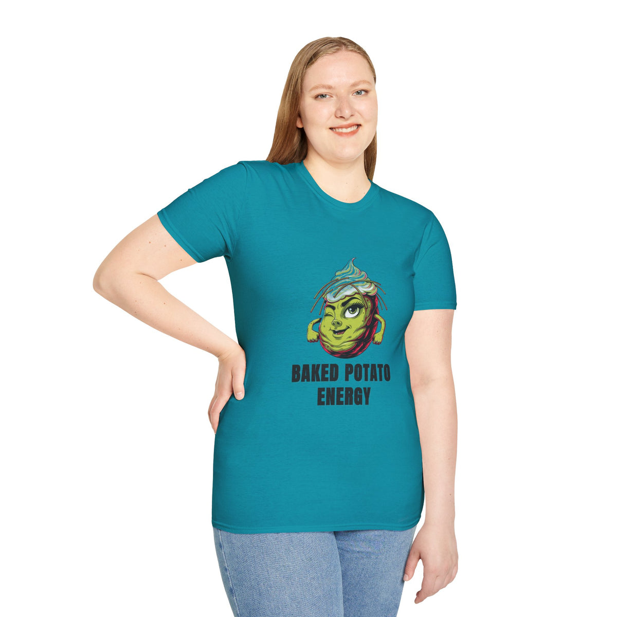 Baked Potato Energy T-Shirt — Funny Green Spud Graphic Tee - Trending Now - August 2026