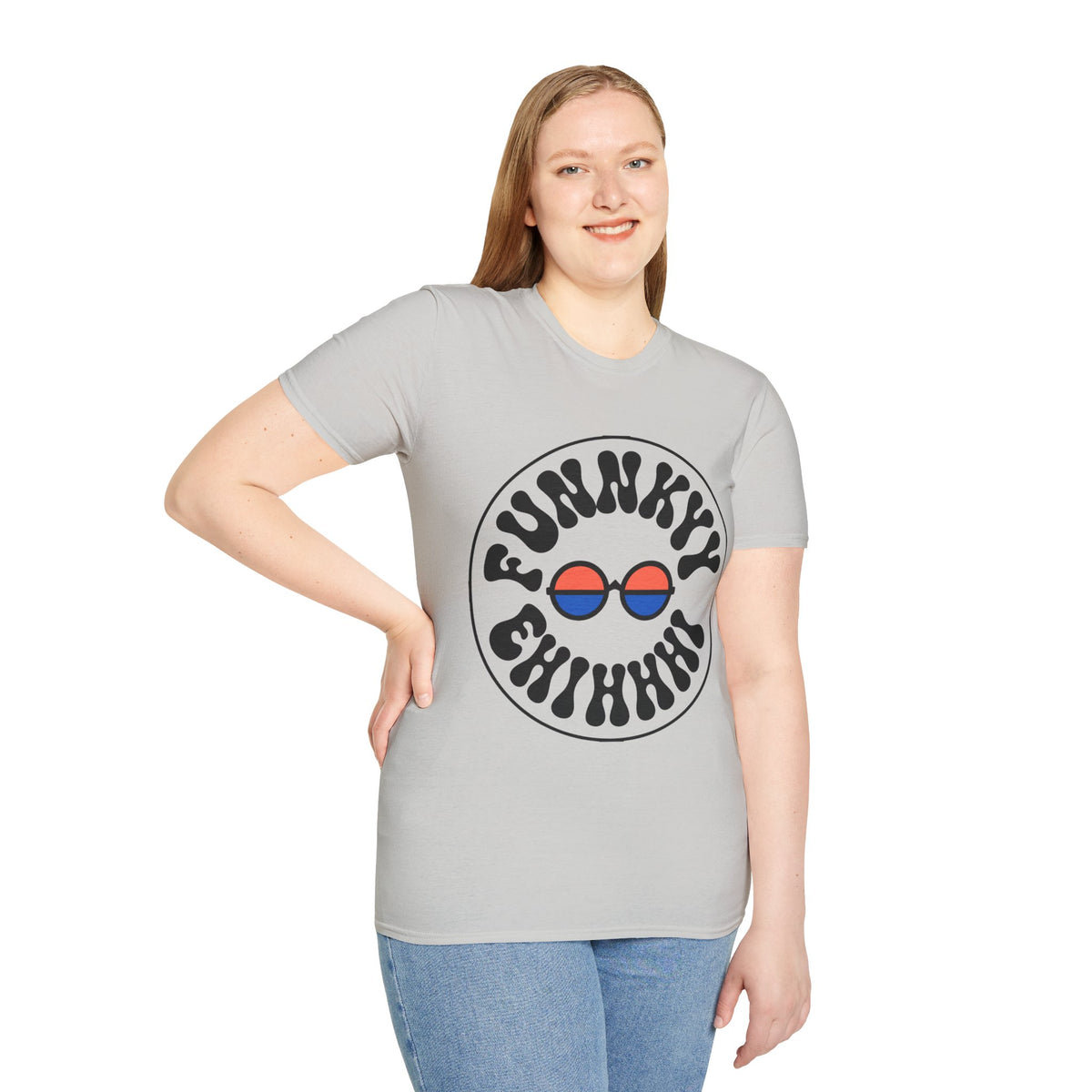 Funky Circle Graphic T-Shirt — Retro Smiley Sunglasses Tee - Trending Now - August 2026