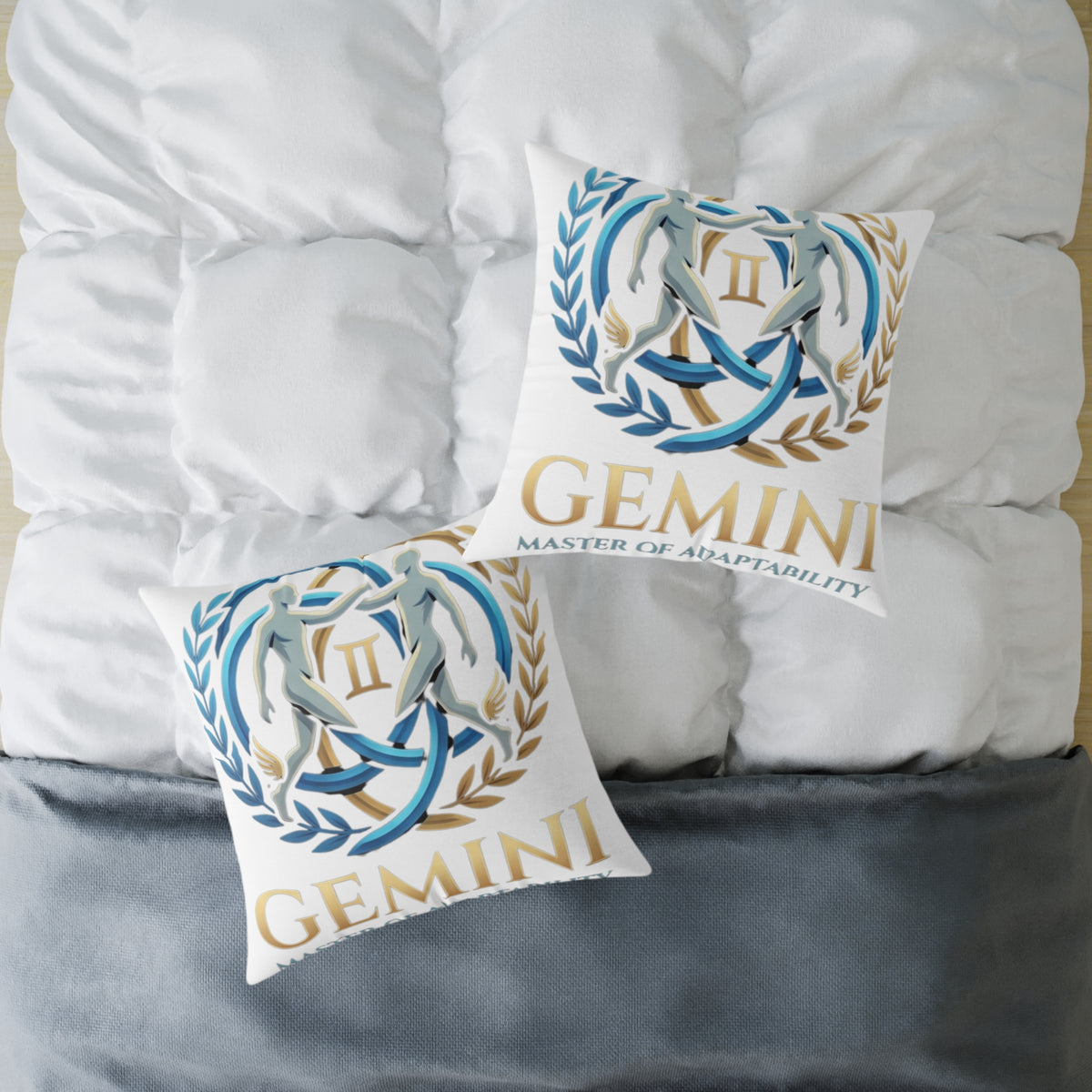 Gemini Zodiac Master Of Adaptability Square Poly Canvas Pillow