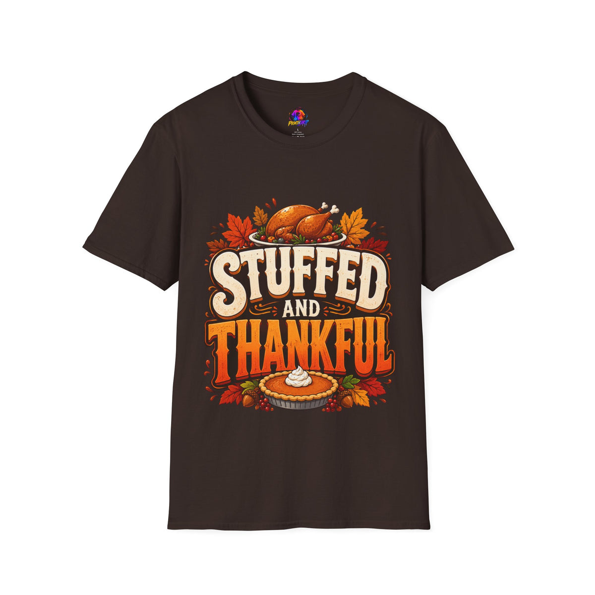 Thanksgiving T-Shirt — "Stuffed and Thankful" Turkey Design