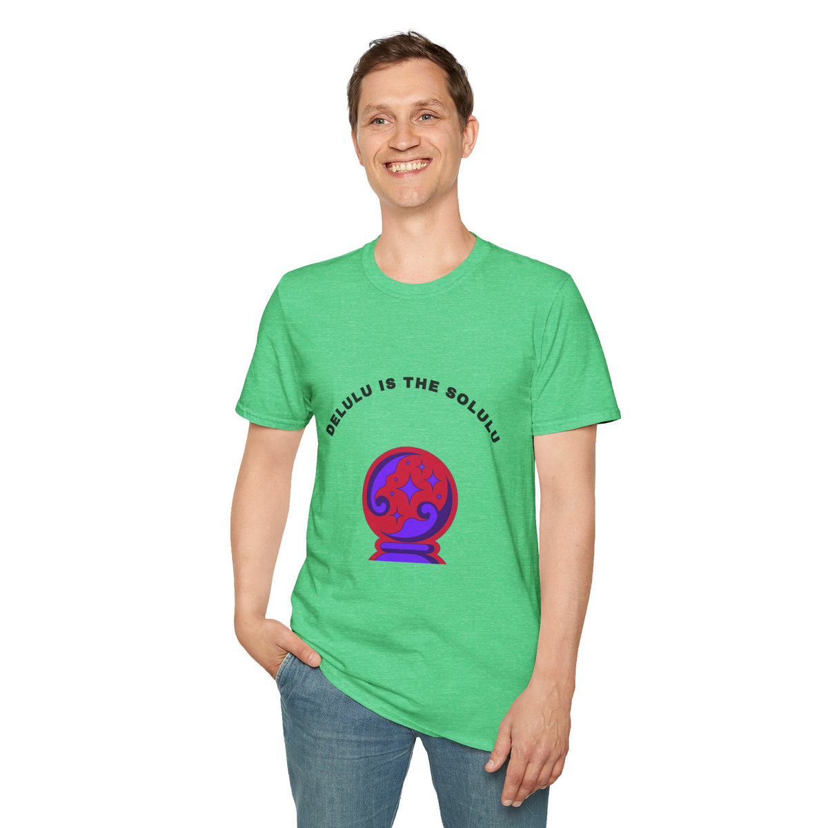 T-Shirt — Delulu Is The Solulu Crystal Ball Graphic Tee - Trending Now - September 2026