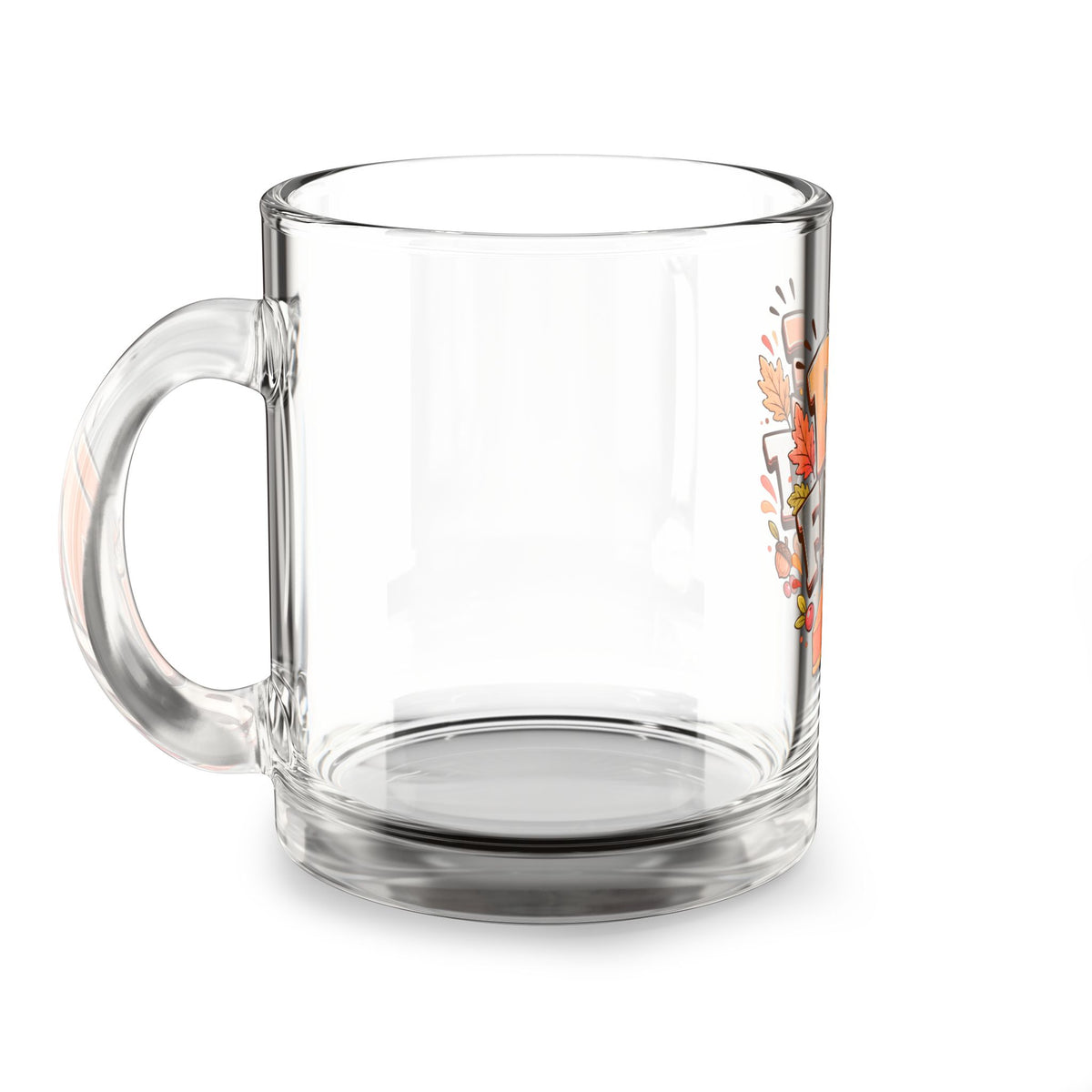 Pie First 10oz Glass Mug – Thanksgiving Pumpkin Pie Coffee Cup
