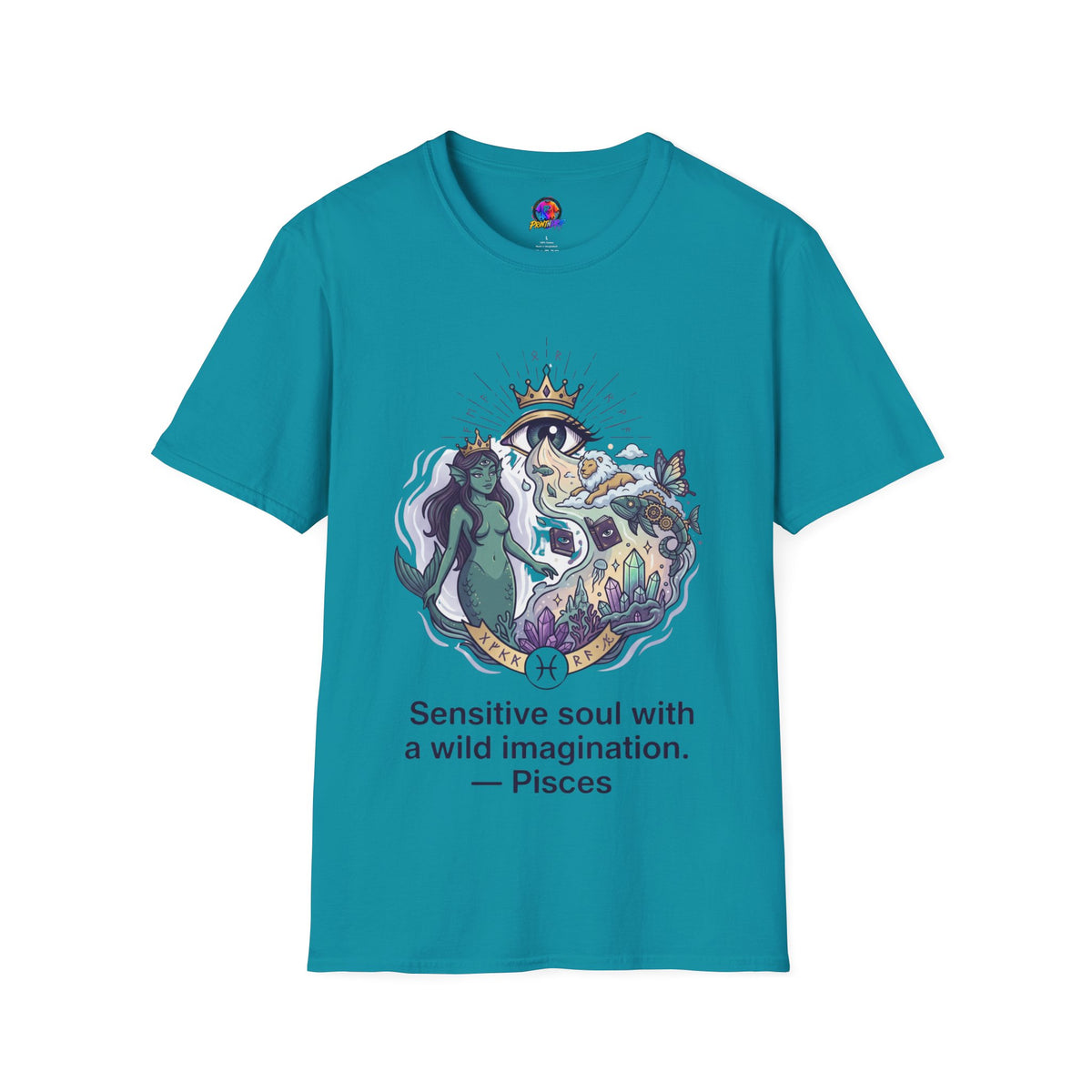 Mystical Mermaid Eye T-Shirt — 'Sensitive soul with a wild imagination' Graphic Tee