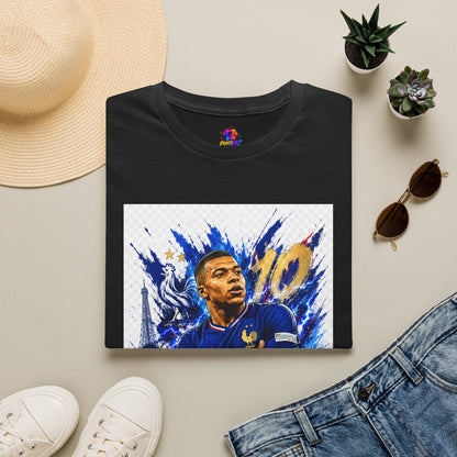 France Mbappé Soccer T-Shirt — #10 Blue Action Portrait Tee