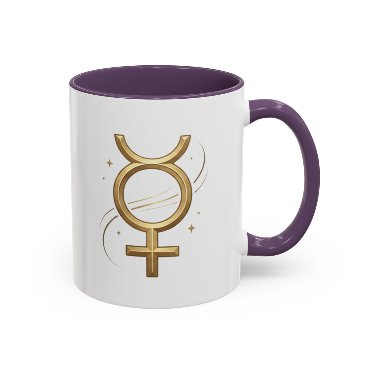 Virgo Zodiac Mercury Mug — Gold Zodiac Astrology Coffee Cup