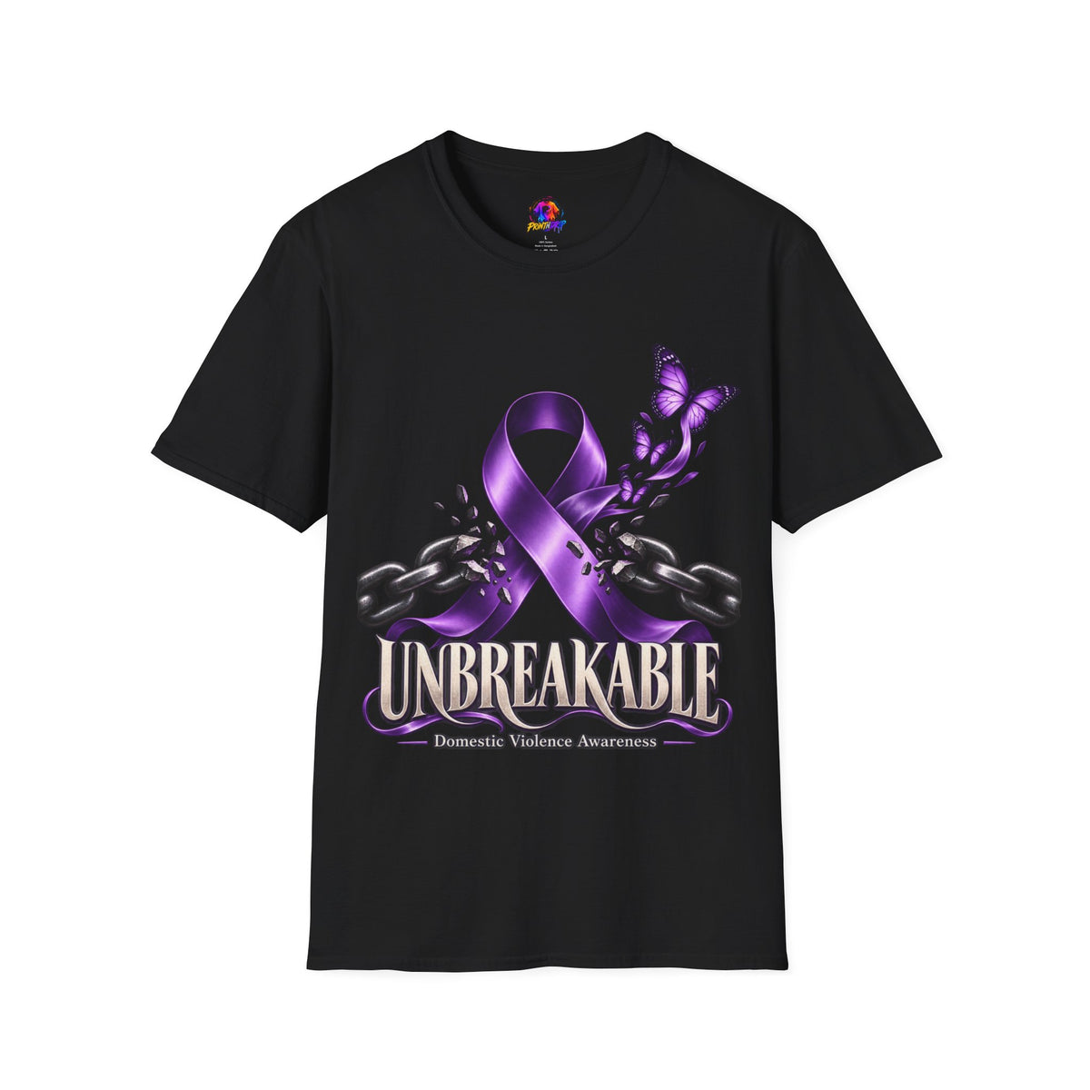Unbreakable Purple Ribbon T-Shirt —Domestic Violence  Awareness Support Tee