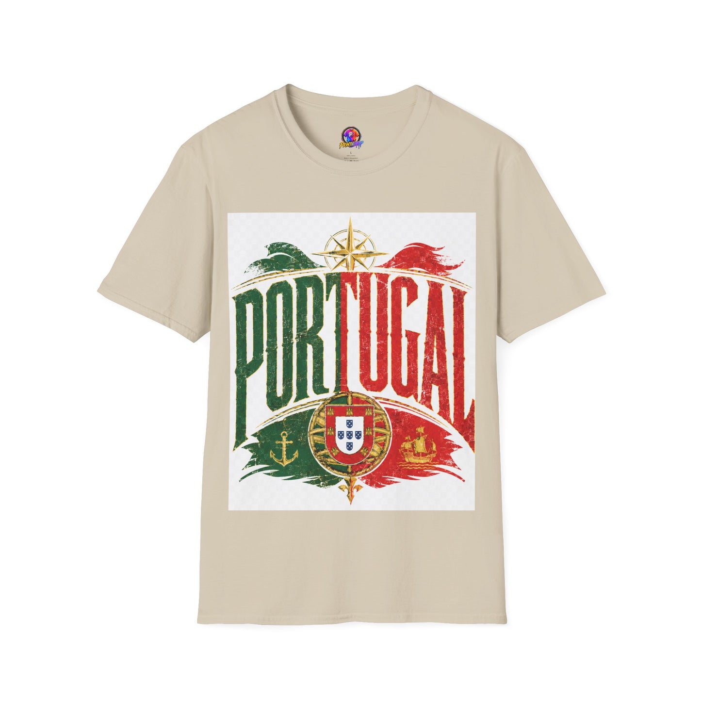 Portugal Vintage Compass T-Shirt — Retro Portuguese Flag Travel Tee