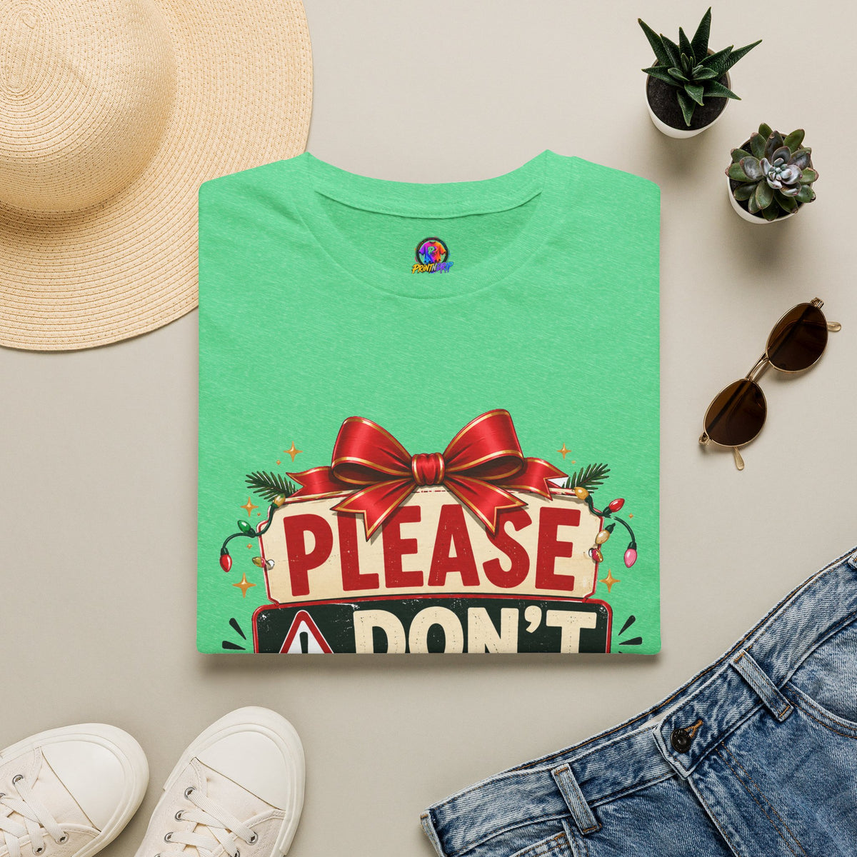 T-Shirt — "Please Don't Ask About My Life Plan" Funny Christmas Graphic Tee