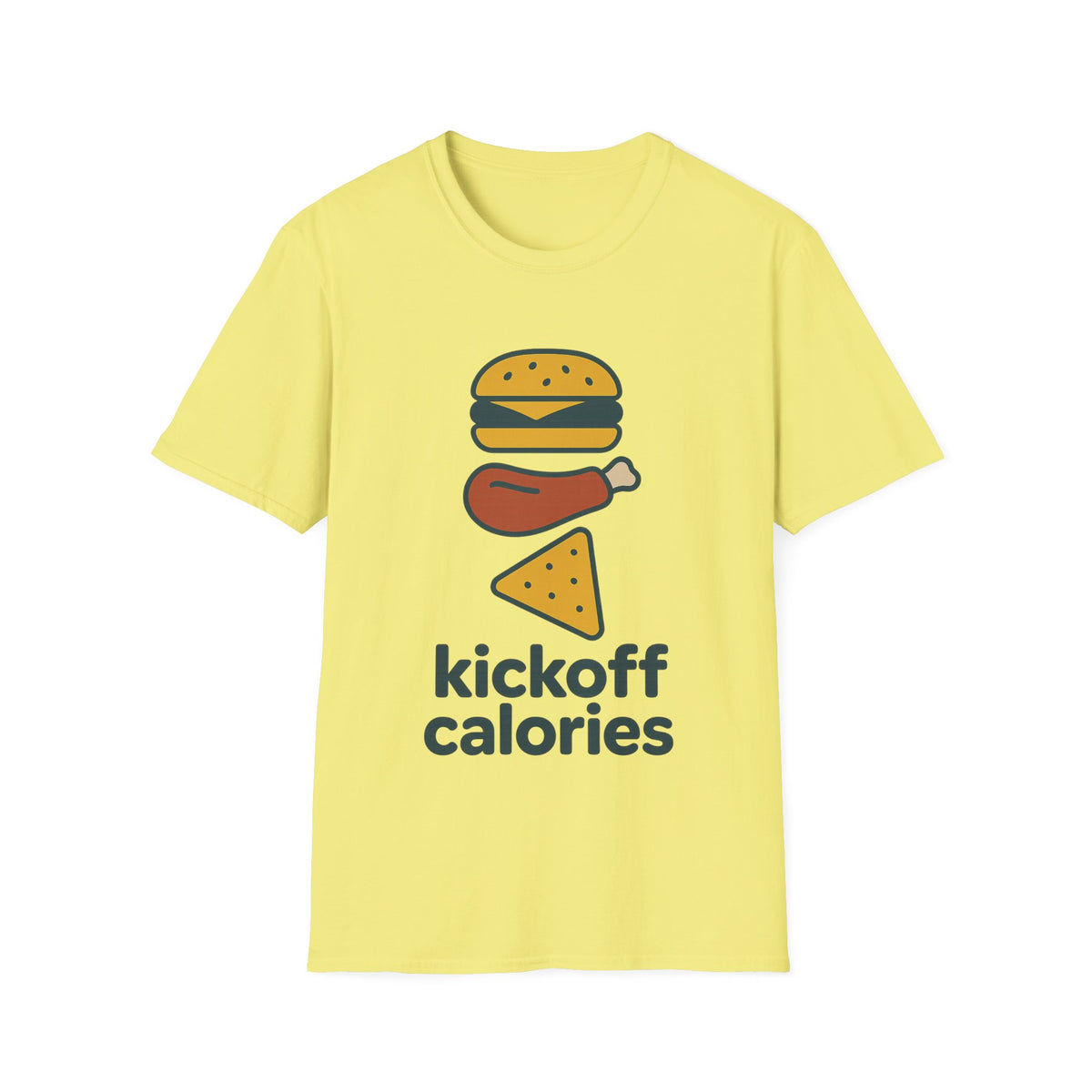 Funny 'Kick Off Calories' T-Shirt — Burger, Drumstick & Pizza Fitness Humor Tee - Trending Now - August 2026