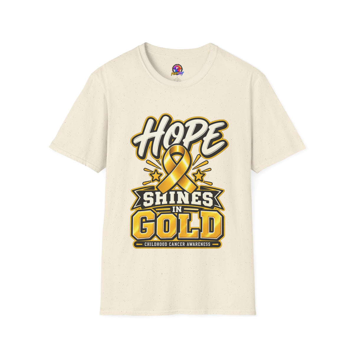 Hope Shines in Gold T-Shirt — Childhood Cancer Awareness Tee