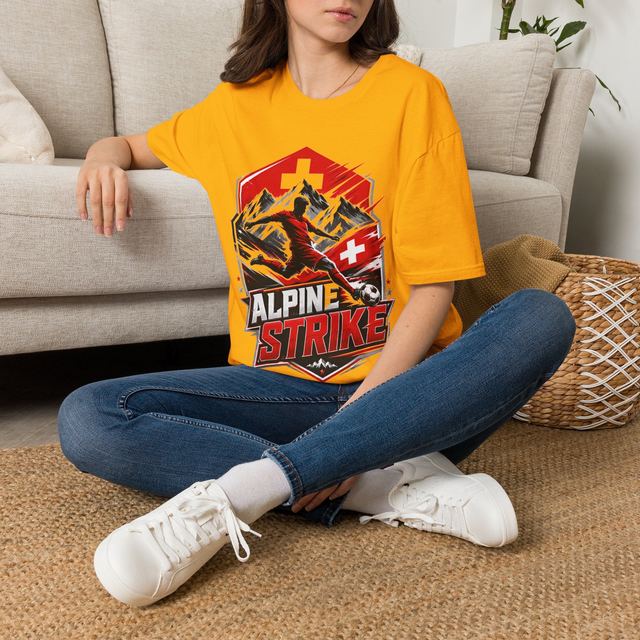 Switzerland Alpine Strike T‑Shirt – Swiss Mountain Ski & Snowboard Graphic