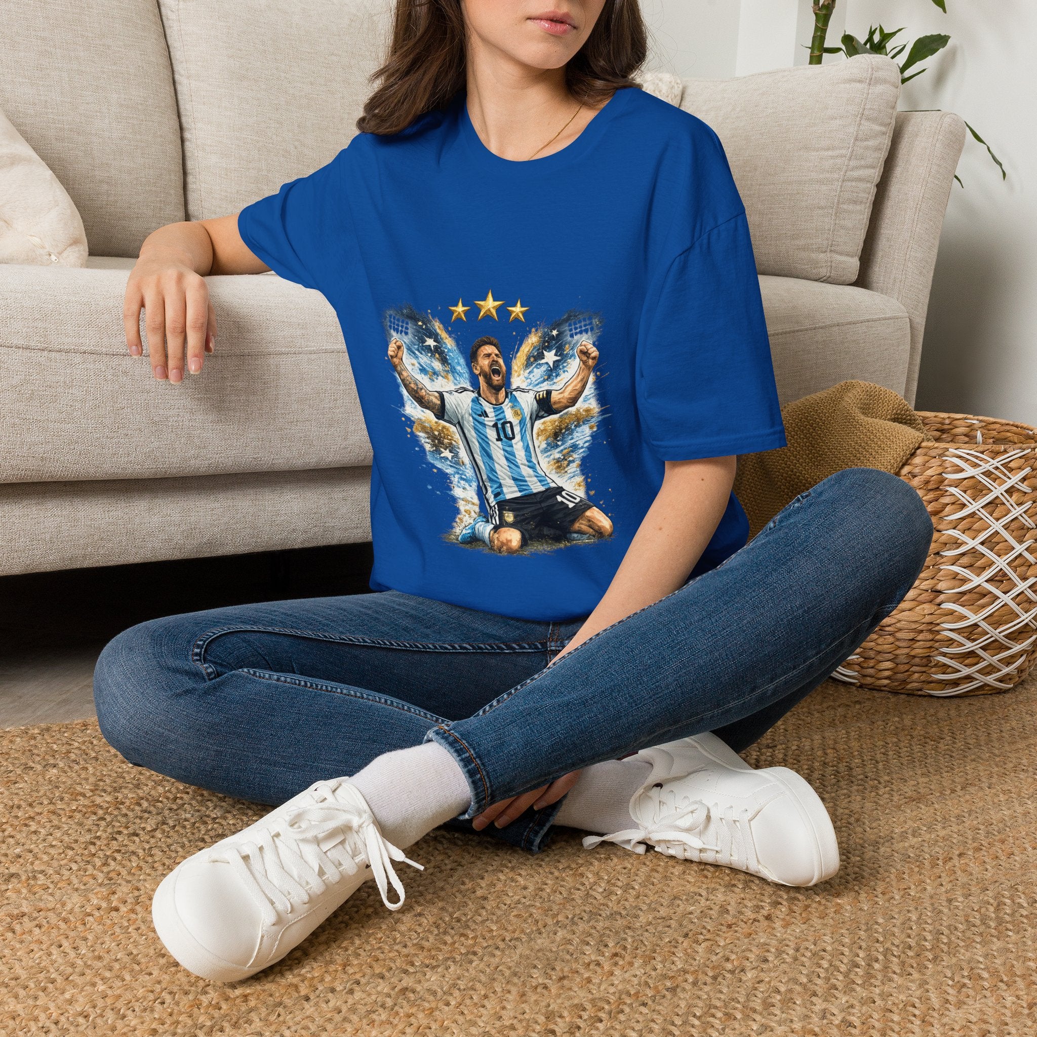 Argentina Soccer Legend Argentina T-Shirt — Celebratory Messi Design