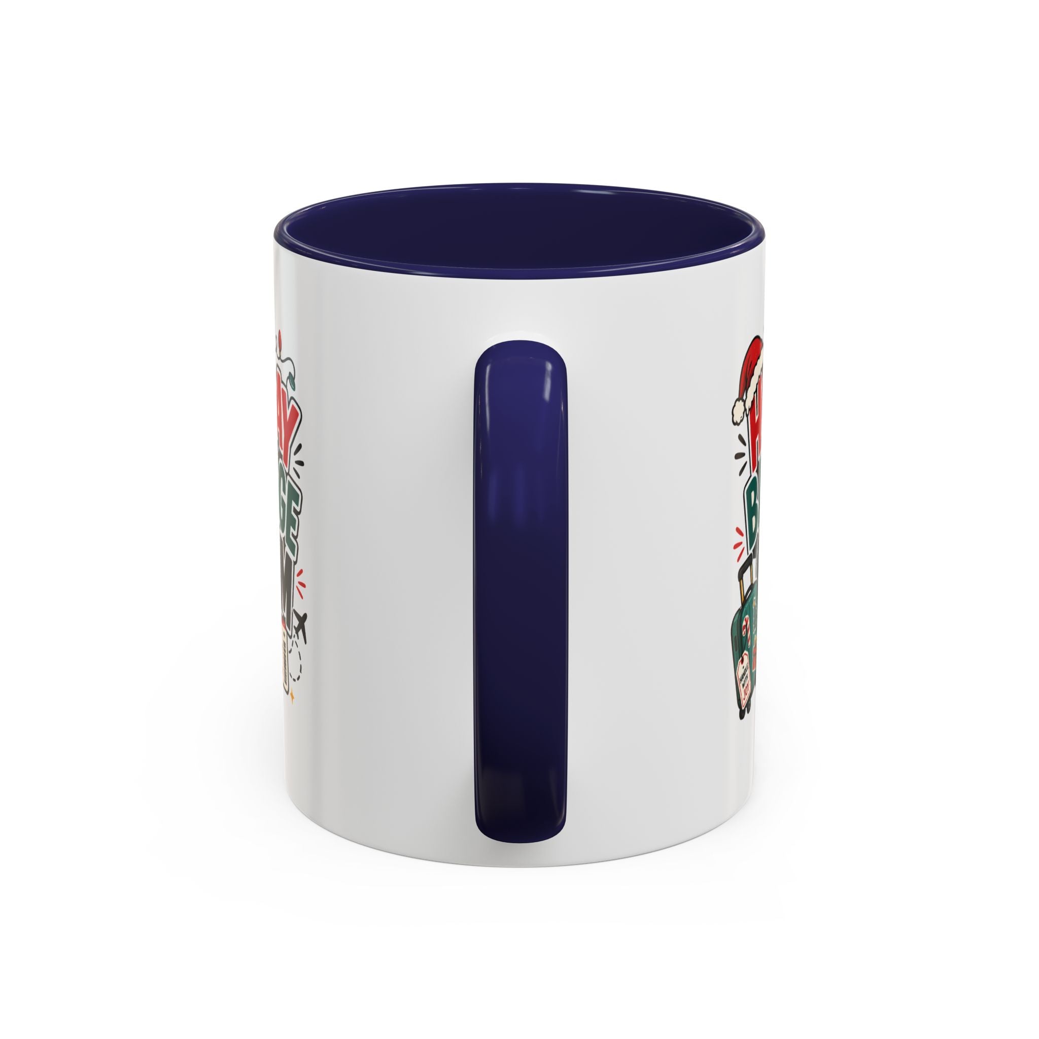 Modern Day Christmas Holiday Baggage Claim Coffee Mug — Funny Christmas Travel Gift (11/15oz)