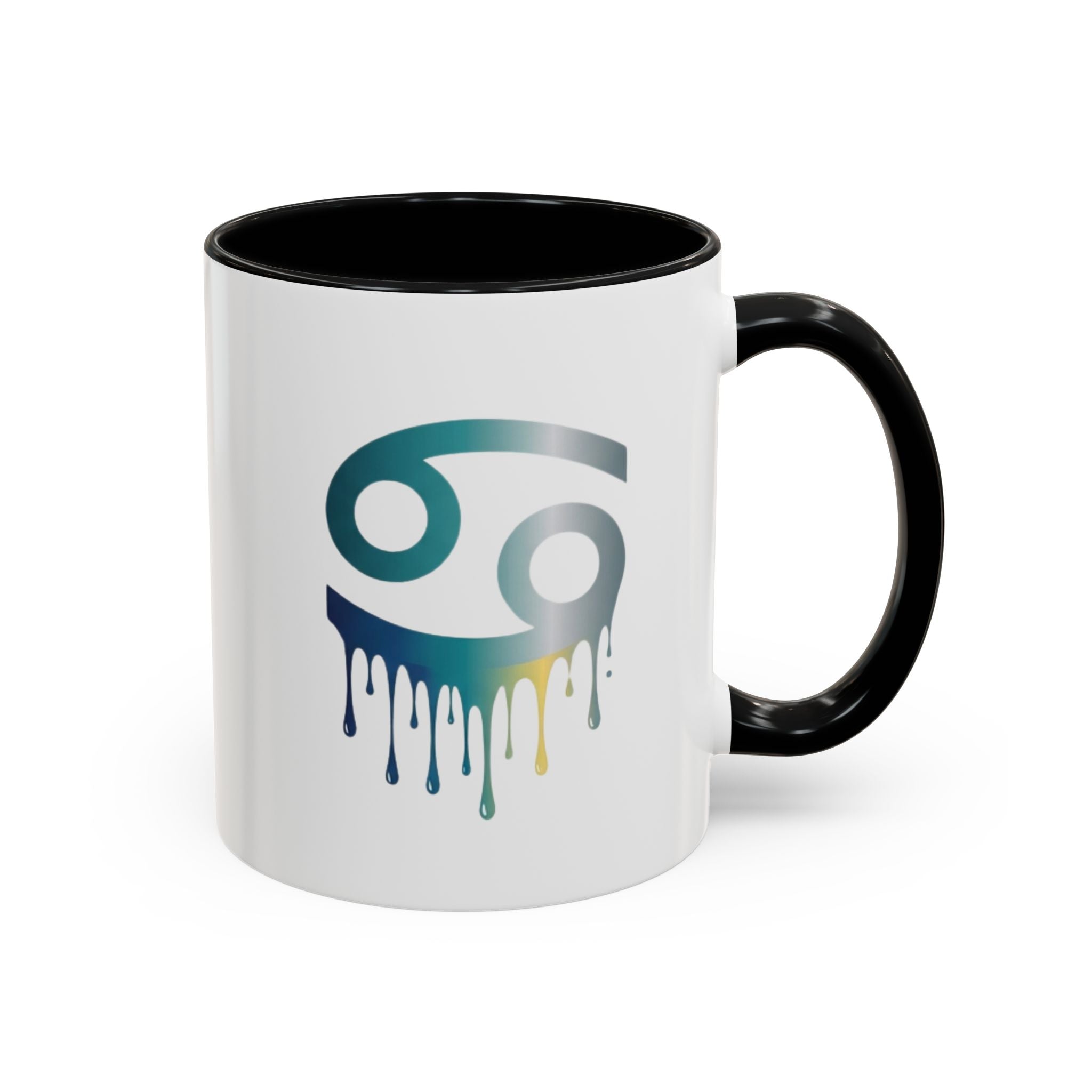 Cancer Zodiac Drip Accent Coffee Mug — Astrology Horoscope Gift