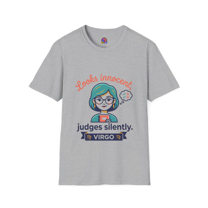 Looks Innocent Virgo T-Shirt — Funny Zodiac Graphic Tee for Virgo Women