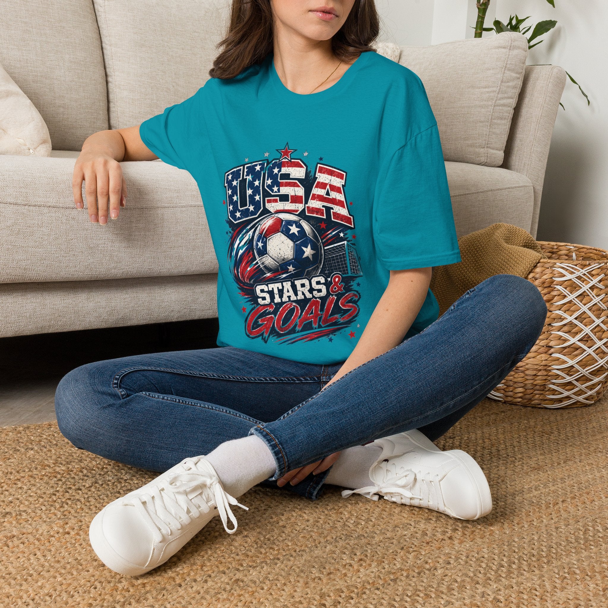 USA Stars & Goals Soccer T-Shirt