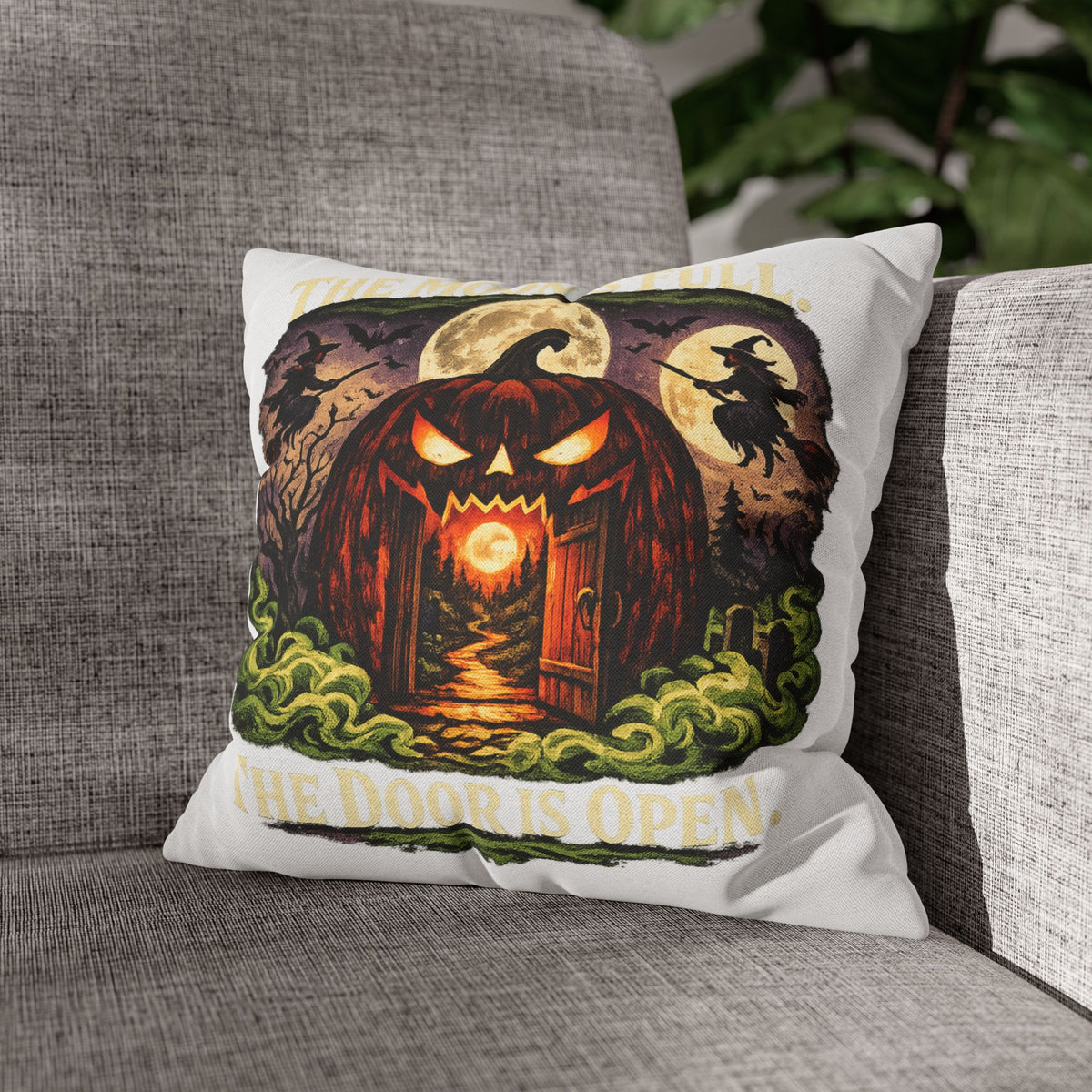 Halloween Pumpkin Door Decorative Pillowcase