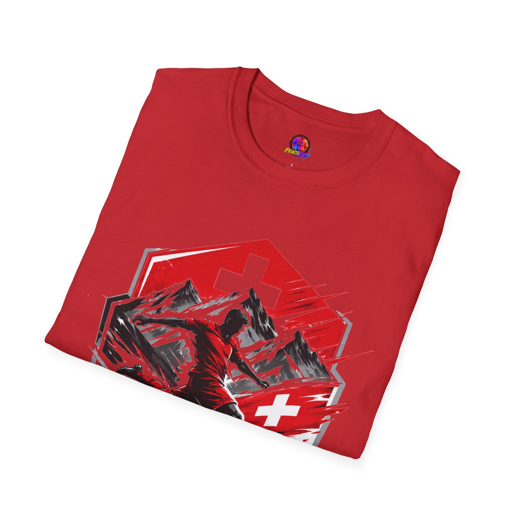 Switzerland Alpine Strike T‑Shirt – Swiss Mountain Ski & Snowboard Graphic