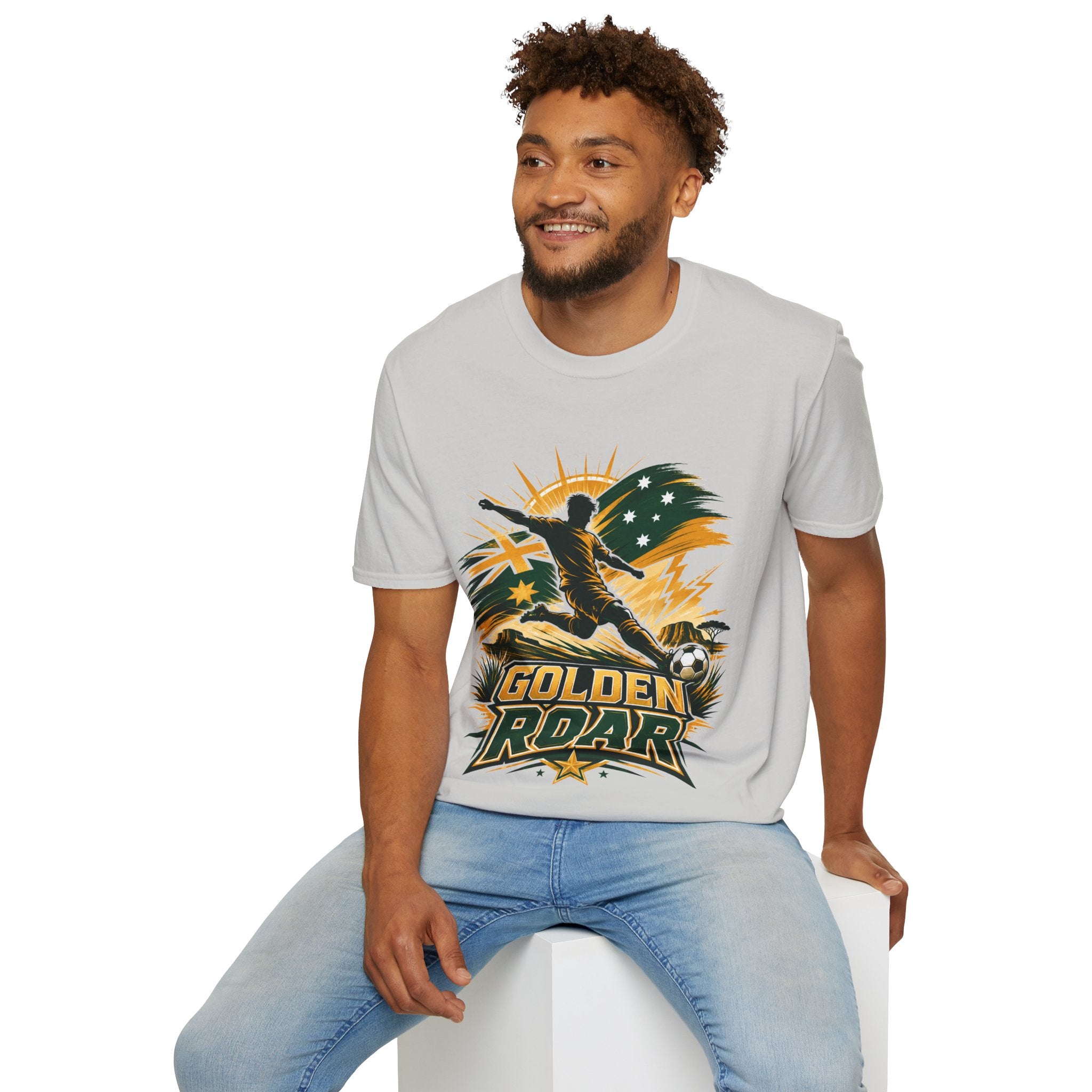 Australia Golden Roar Soccer T-Shirt — Australian Football Fan Tee