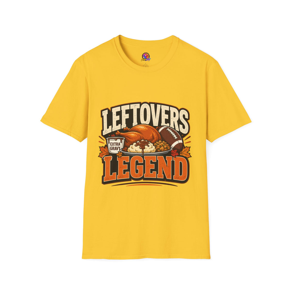 Thanksgiving T-Shirt Leftovers Legend T-Shirt — Thanksgiving Football Turkey Graphic Tee