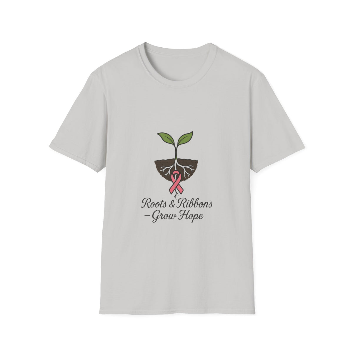 Plant Seedling T‑Shirt — "Roots & Ribbons Grow Hope" Minimalist Garden Tee - Trending Now - October 2026