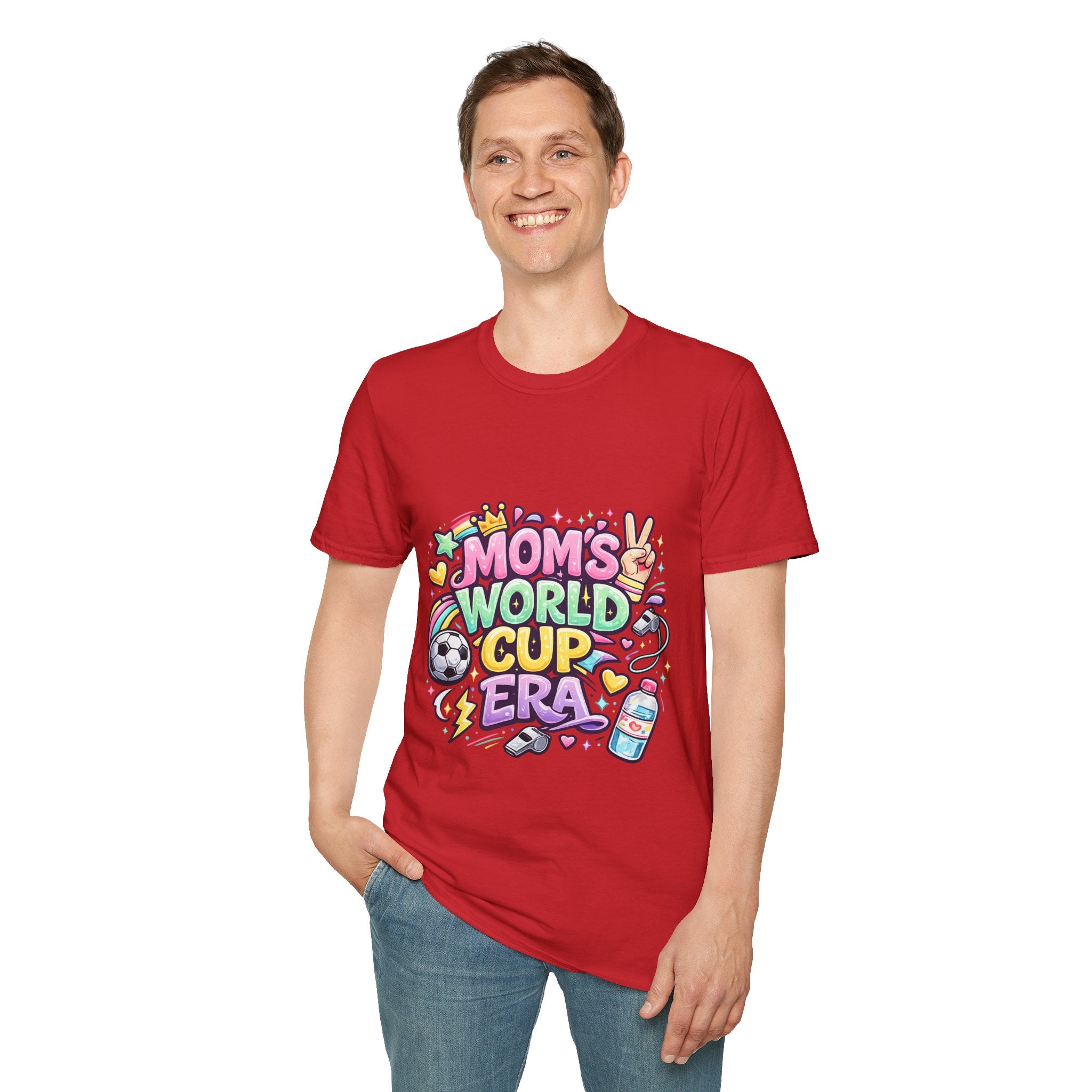 Girls Kids Mom's World Cup Era T‑Shirt — Playful Soccer Mom Tee