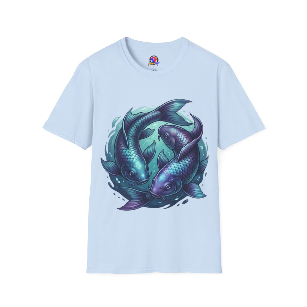 Pisces Zodiac Koi Fish Tee — Yin Yang Aquatic Graphic T-Shirt