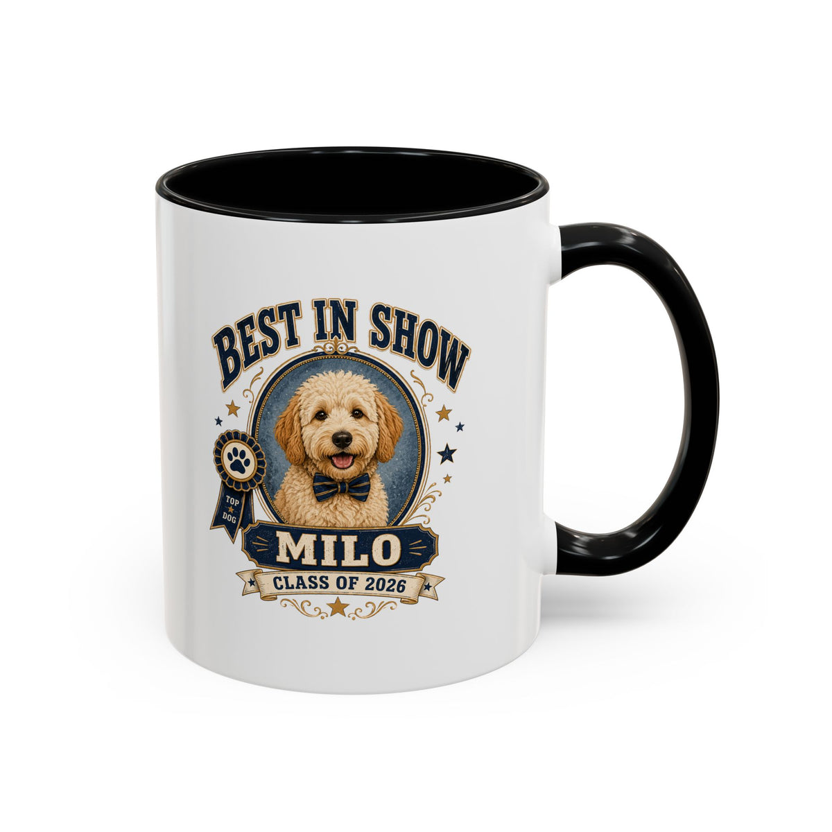 Milo Bailey Dog Dad Mom Best in Show Milo Dog Coffee Mug — Class of 2026 Accent Mug