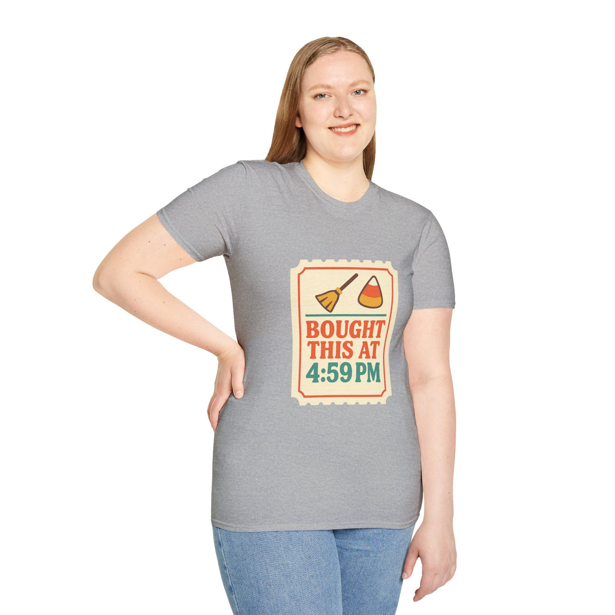 T-Shirt — "Bought This At 4:59 PM" Retro Grocery Sticker Design - Trending Now - October 2026