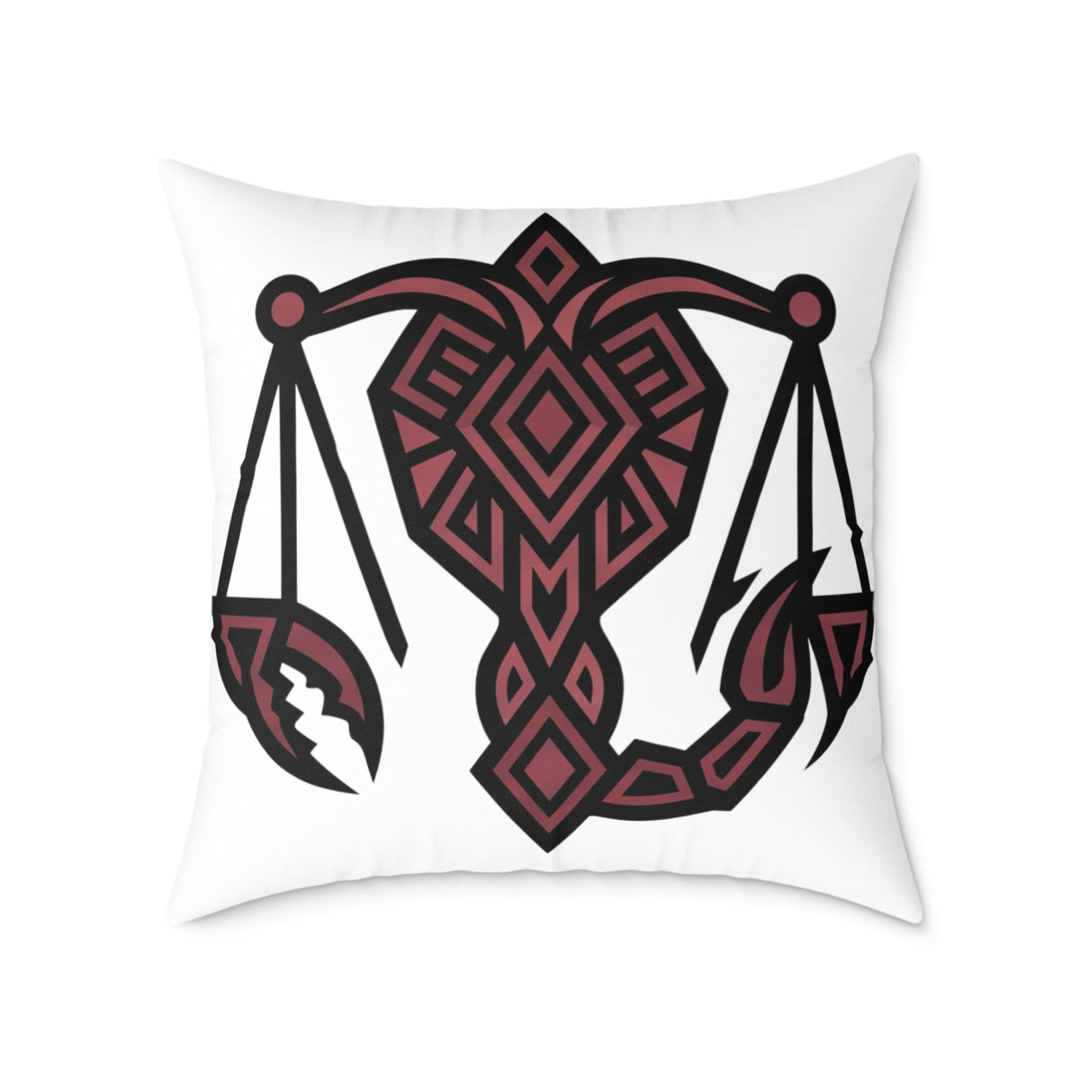 Scorpio Balance Zodiac Square Poly Canvas Pillow