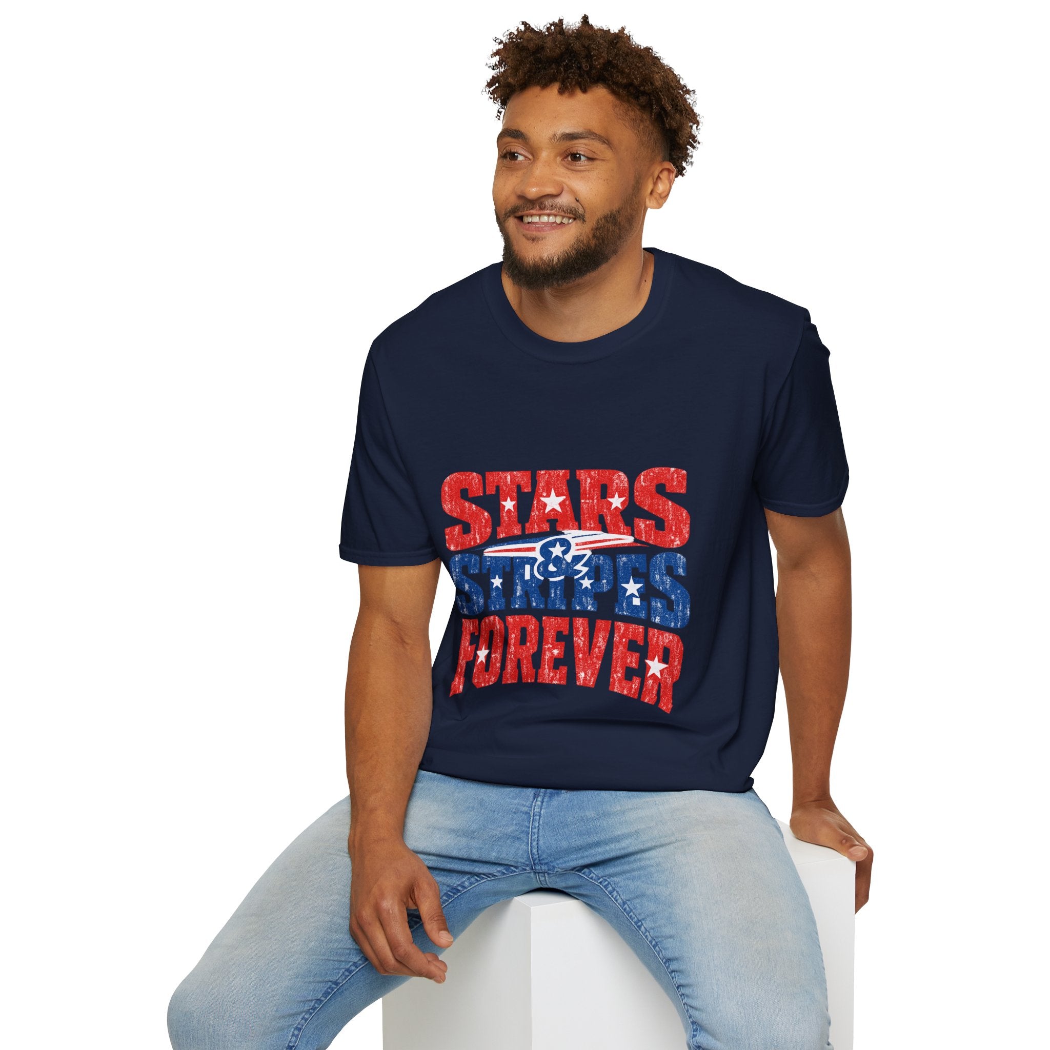 USA Stars & Stripes Forever T-Shirt — Patriotic Red White Blue Graphic Tee